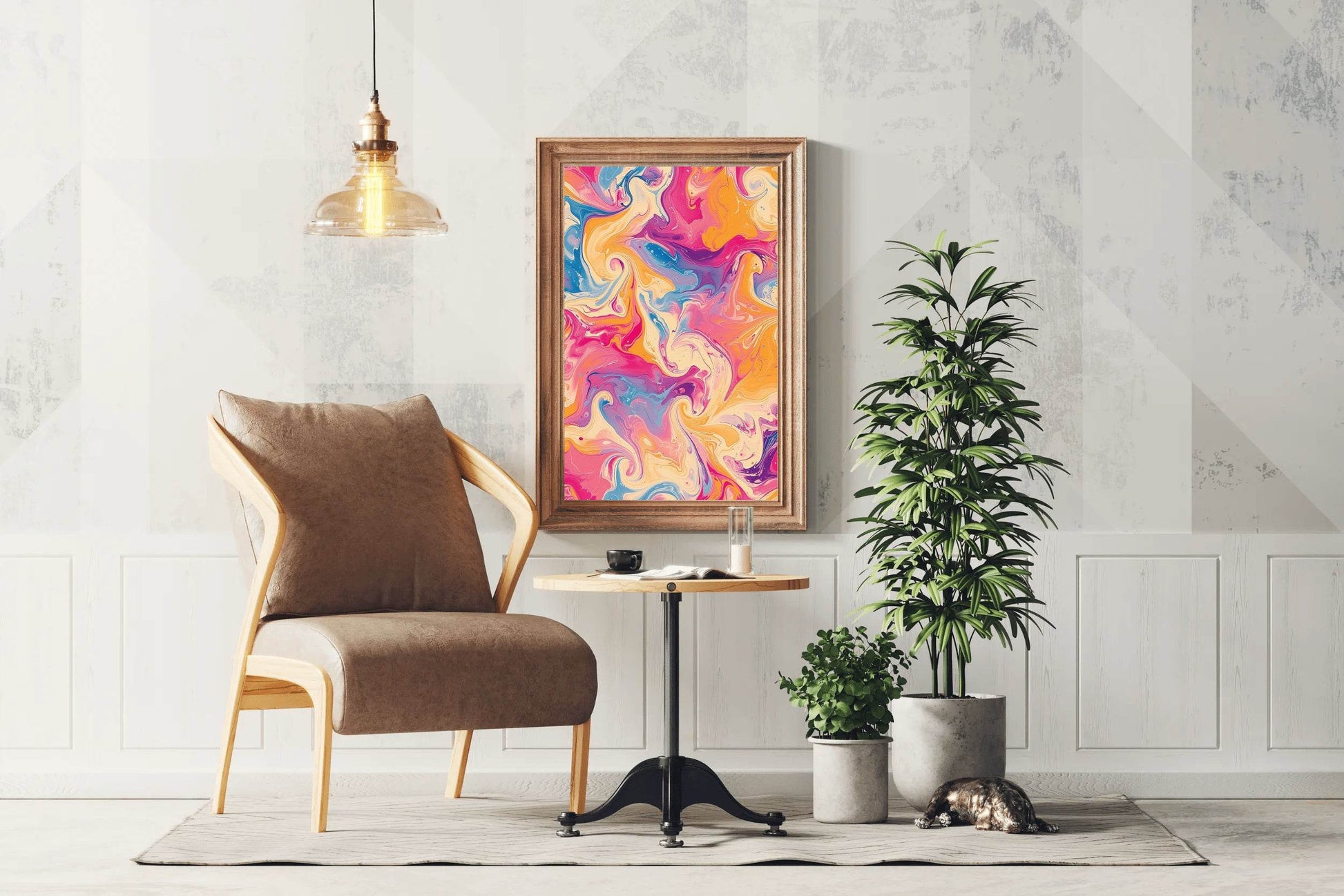 A Colorful Abstract Background Digital Art - beink online art store