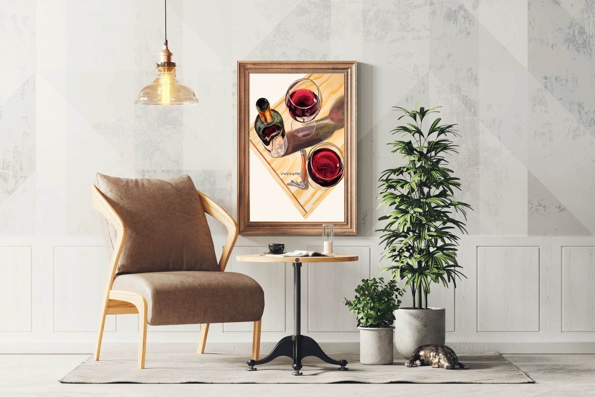 Glass of Champagne and Wine Wall Art - beink online art store