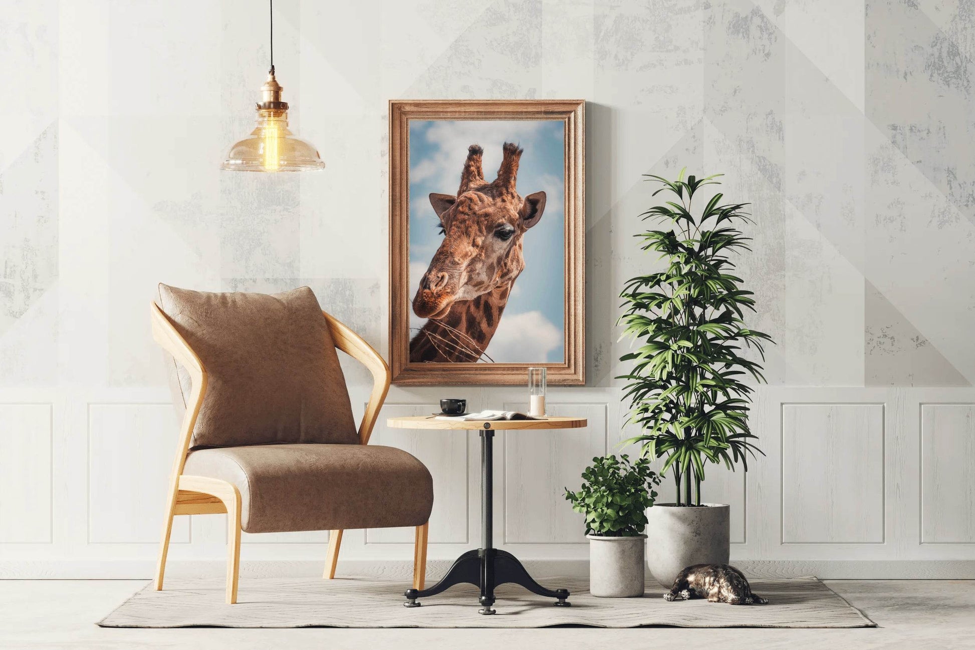 Face of Giraffe Animal Wall Art - beink online art store