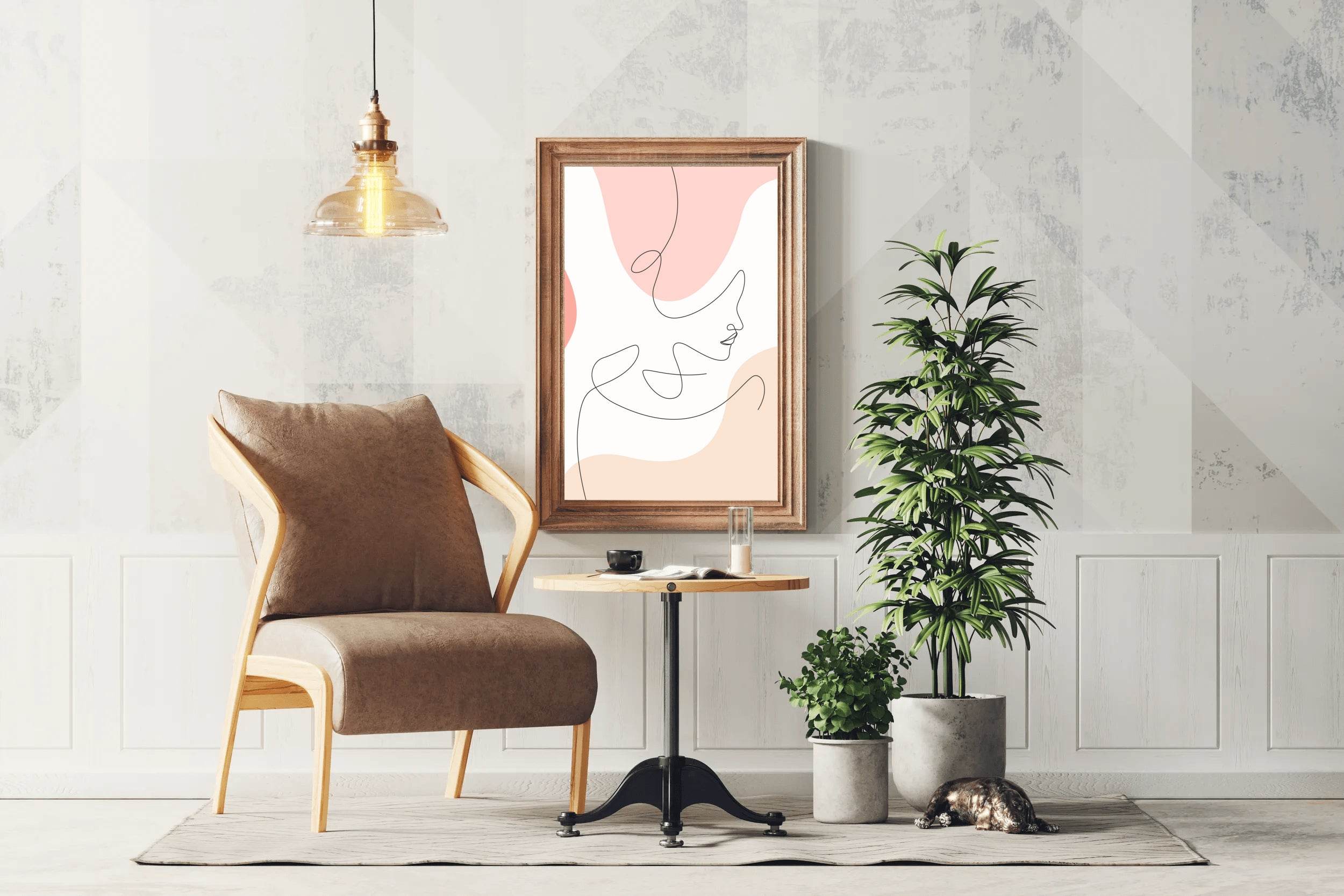 Minimal Face Design Wall Art - beink online art store