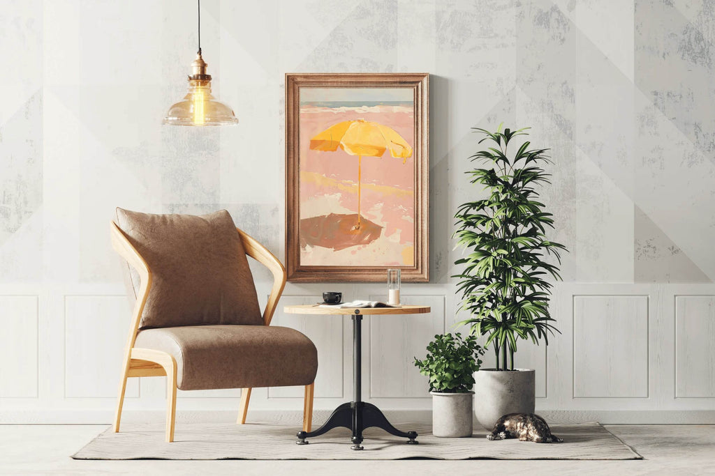 Umbrella Painting On The Beach - beink online art store