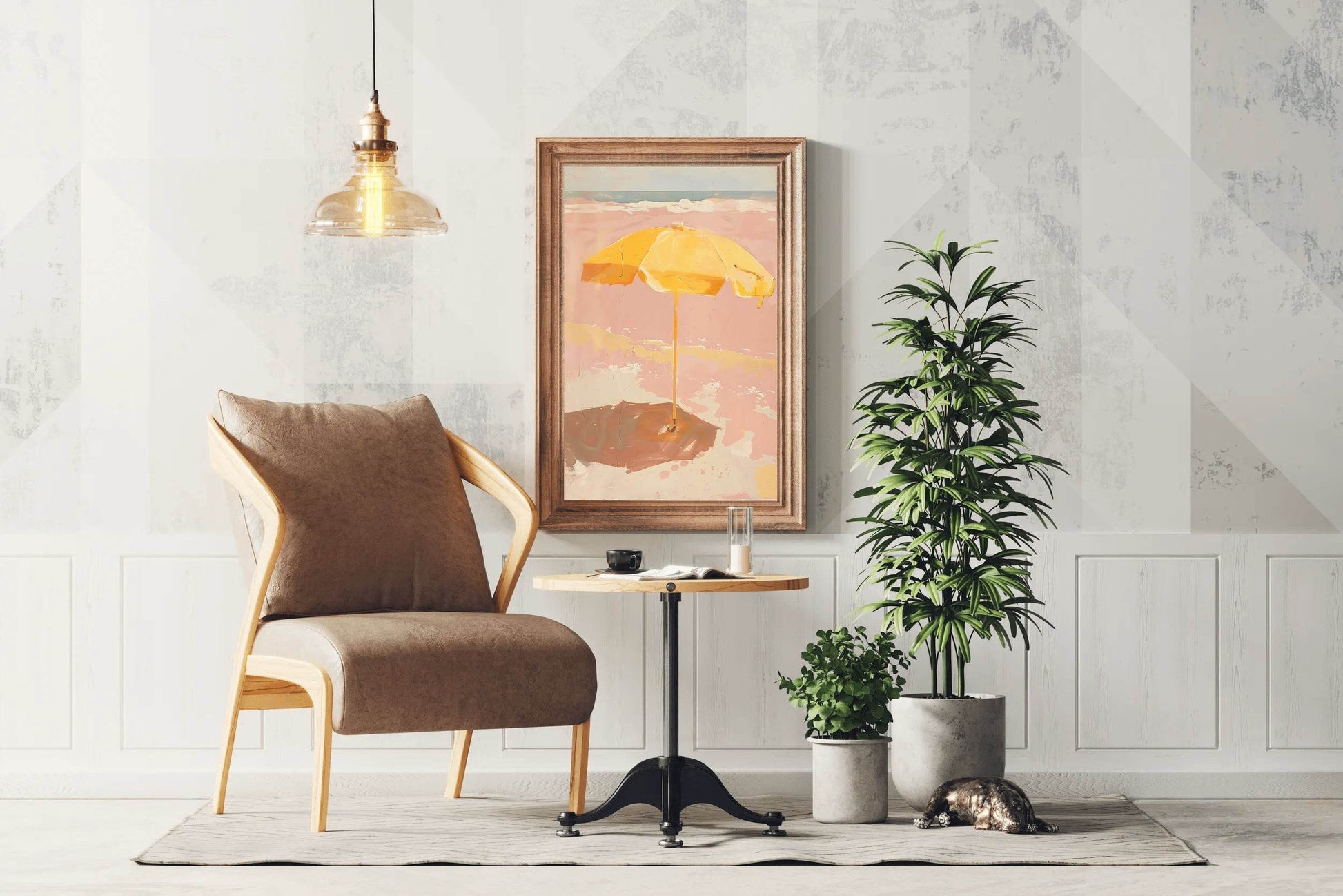 Umbrella Painting On The Beach - beink online art store