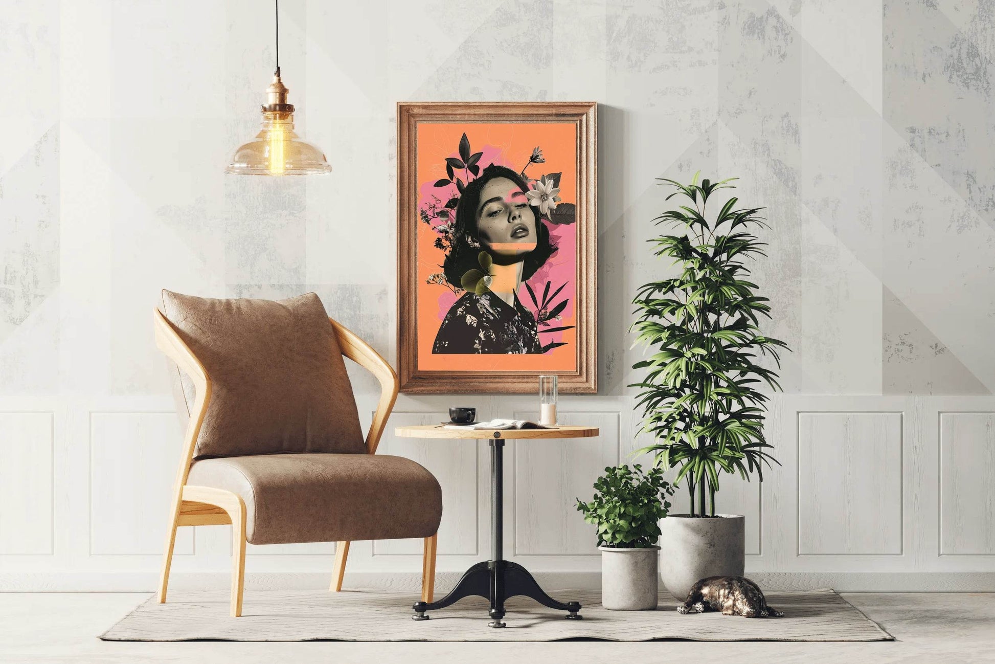 Girl Design Collage Premium Wall Art - beink online art store