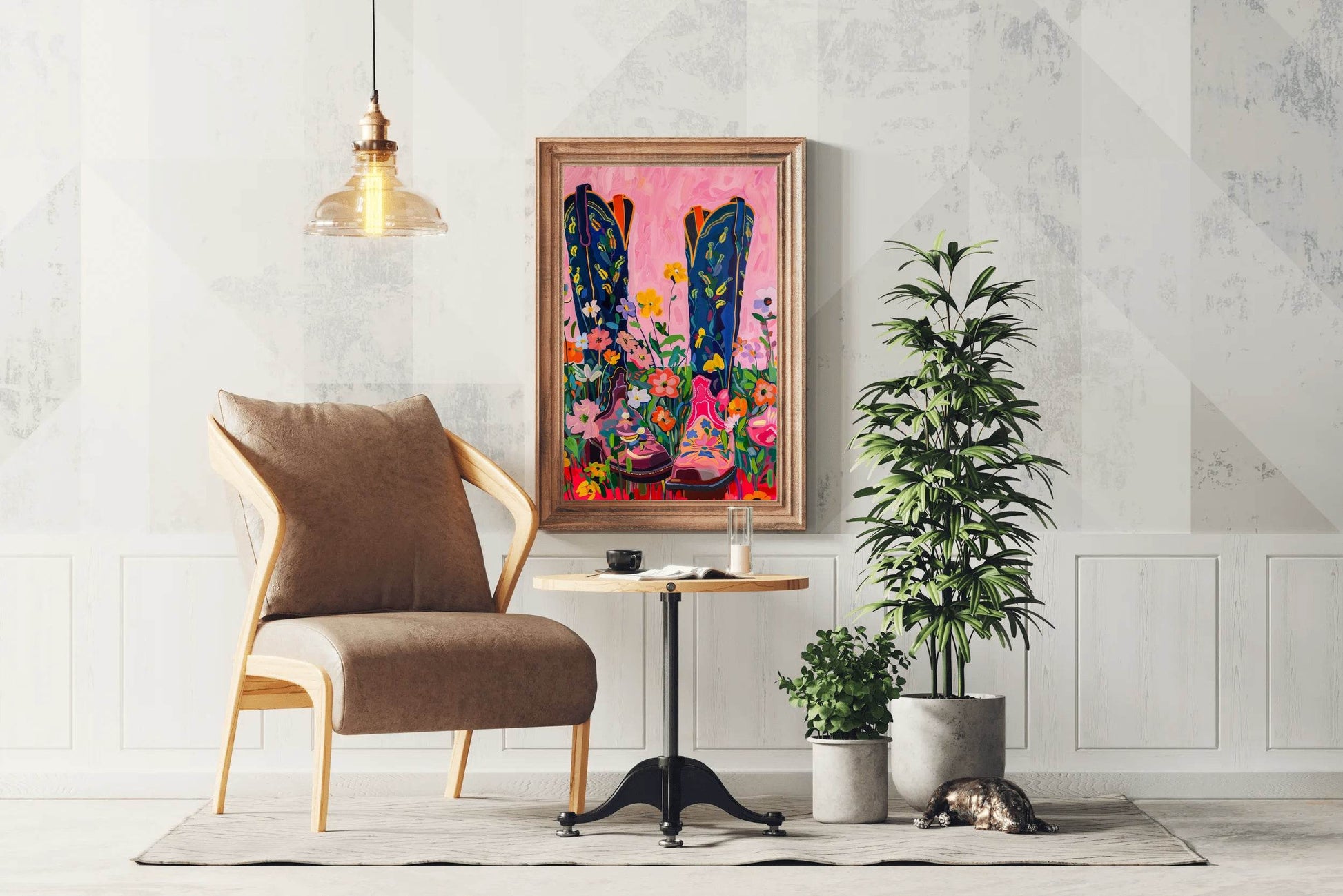 Cowboy Boots and Flower Blooms - beink online art store
