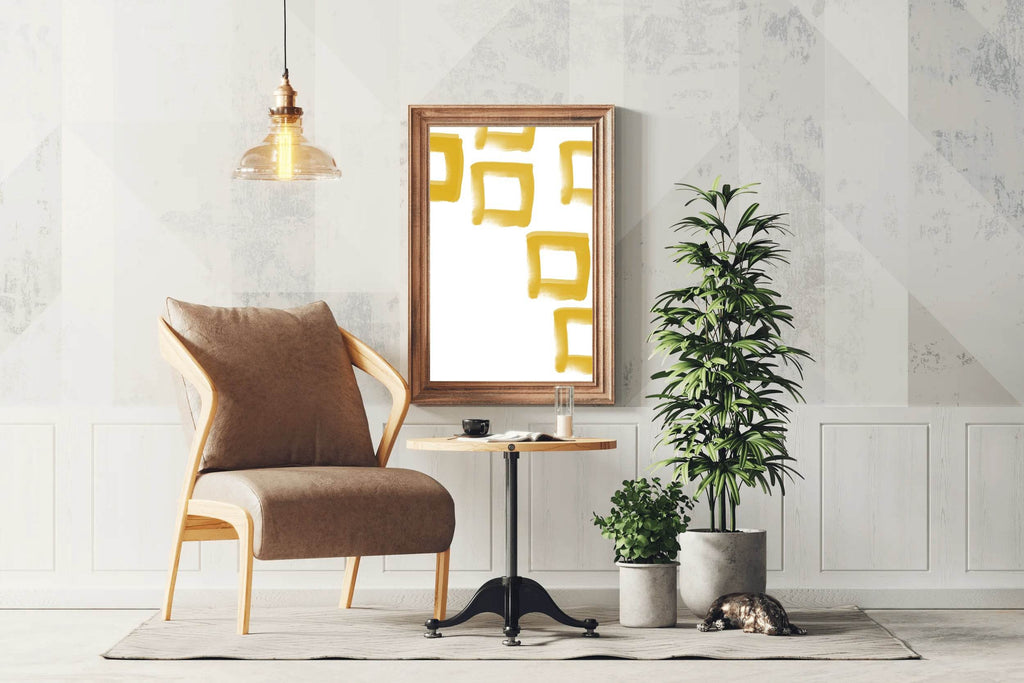 Painting Yellow Cubes Wall Art - beink online art store