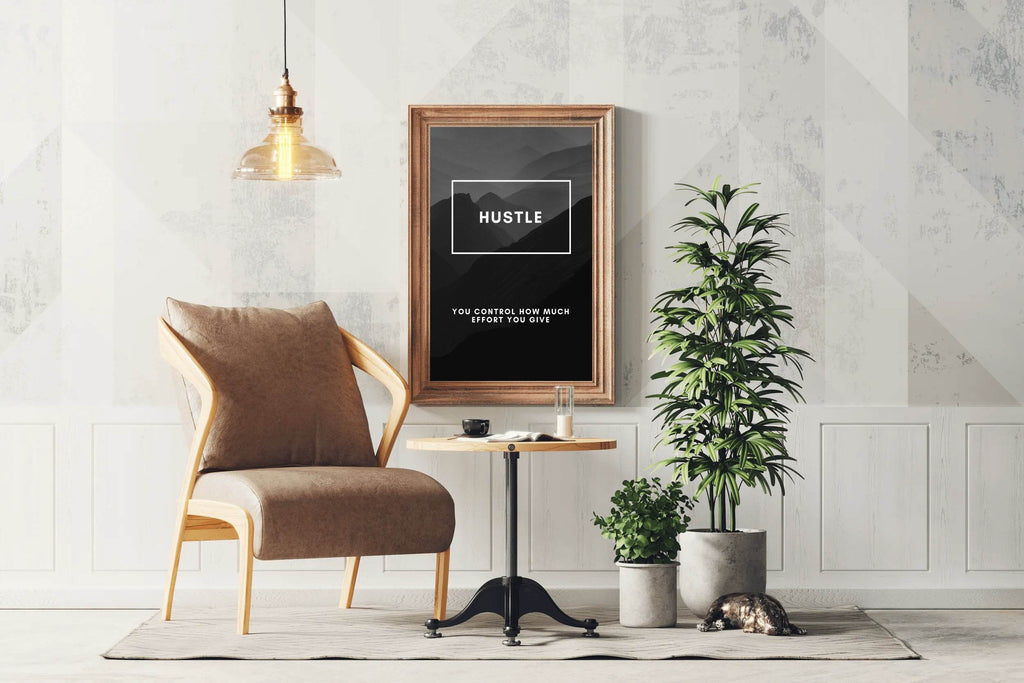 Hustle Mindset Motivational Wall Art - beink online art store
