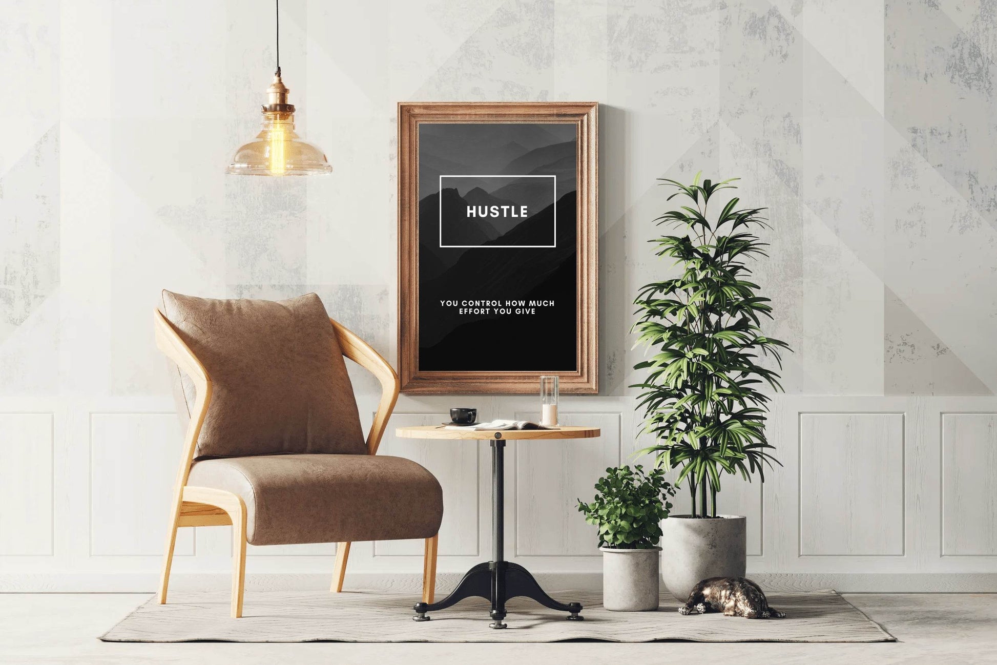 Hustle Mindset Motivational Wall Art - beink online art store