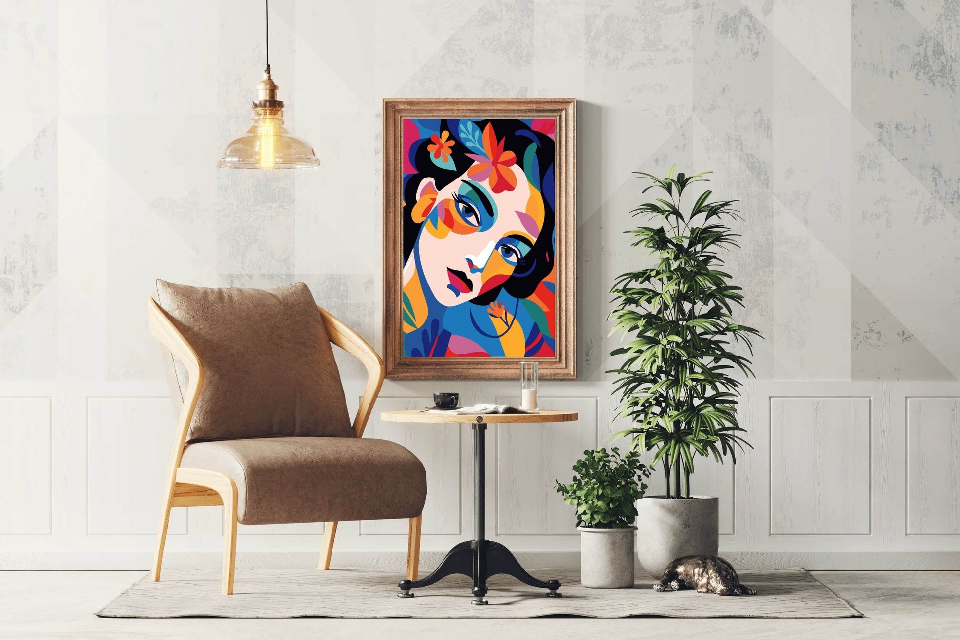 Drawing of a Beautiful Girl Wall Art - beink online art store