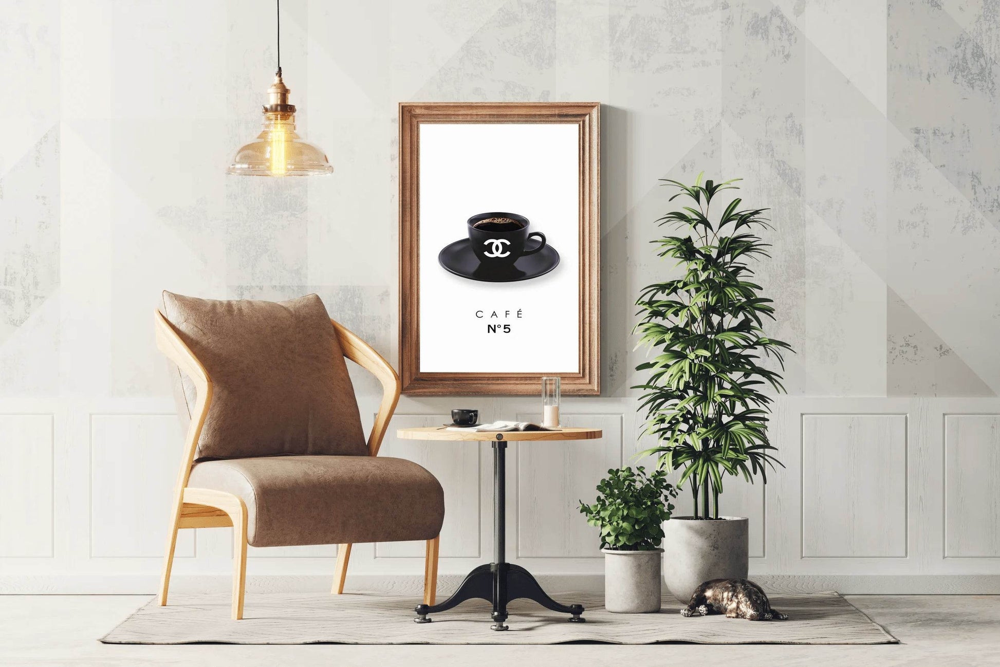 No. 5 Coffee Chanel Cup Wall Art - beink online art store