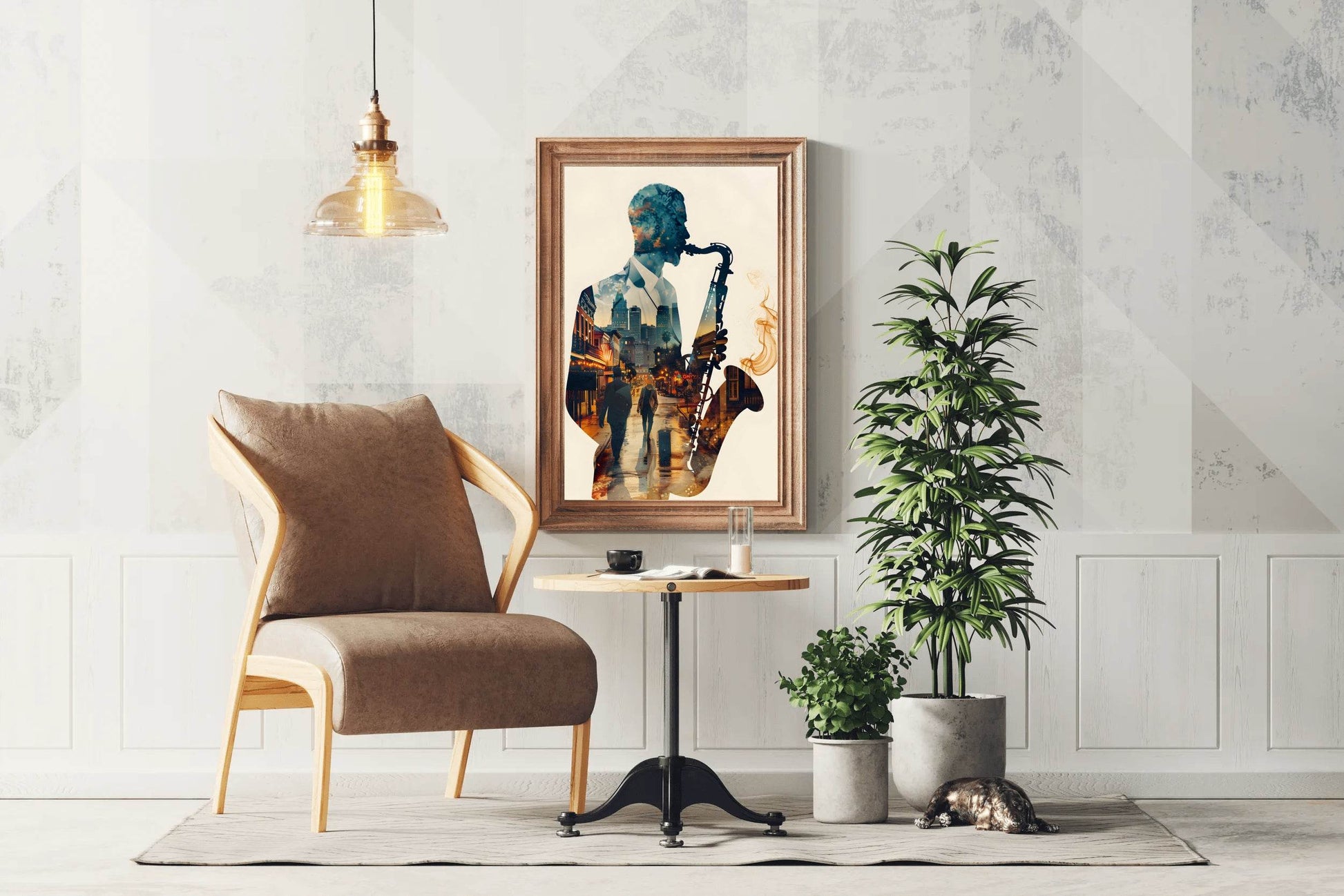 The Shadow Inside The Saxophone Wall Art - beink online art store