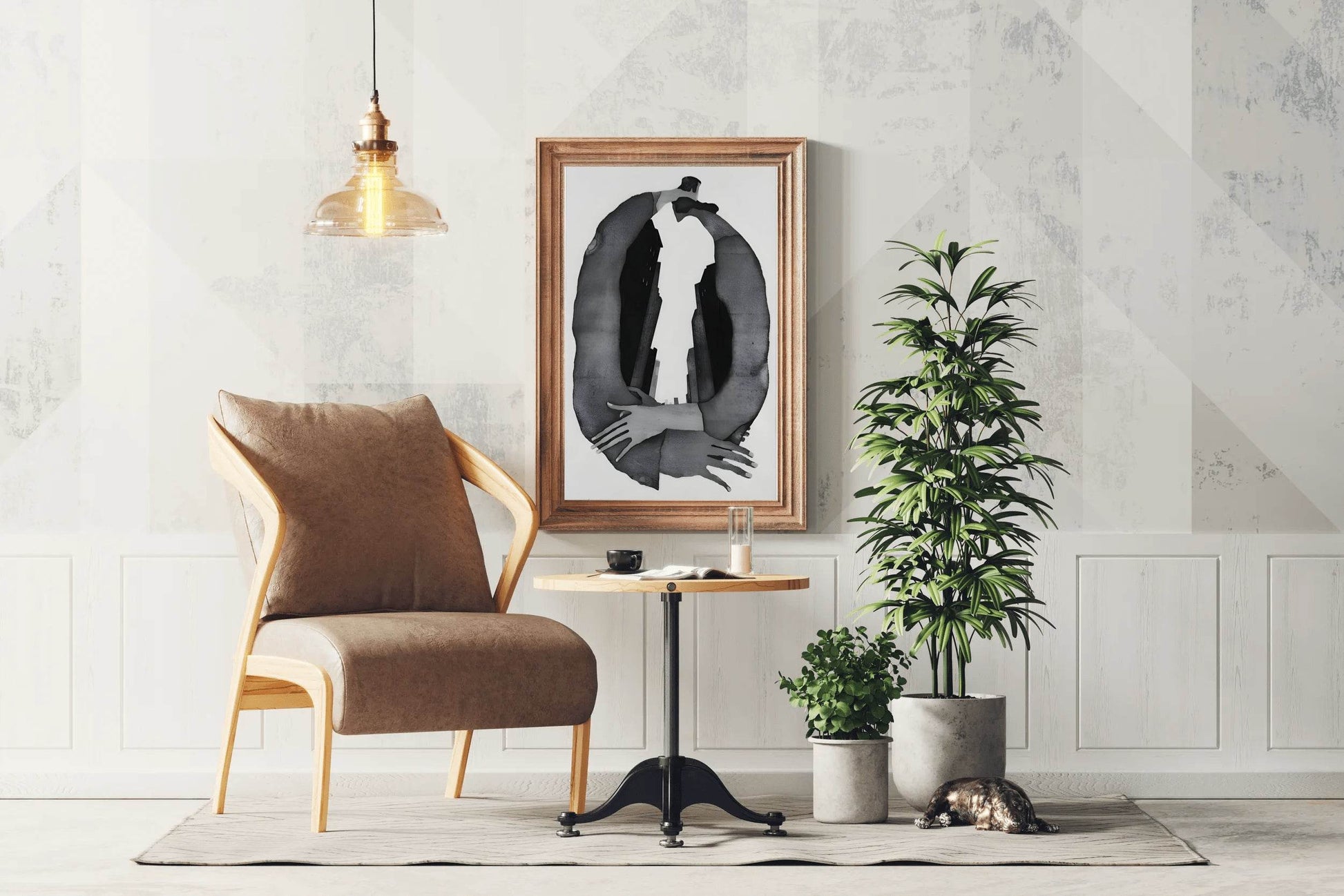 Circular Silhouette Modern Wall Art - beink online art store