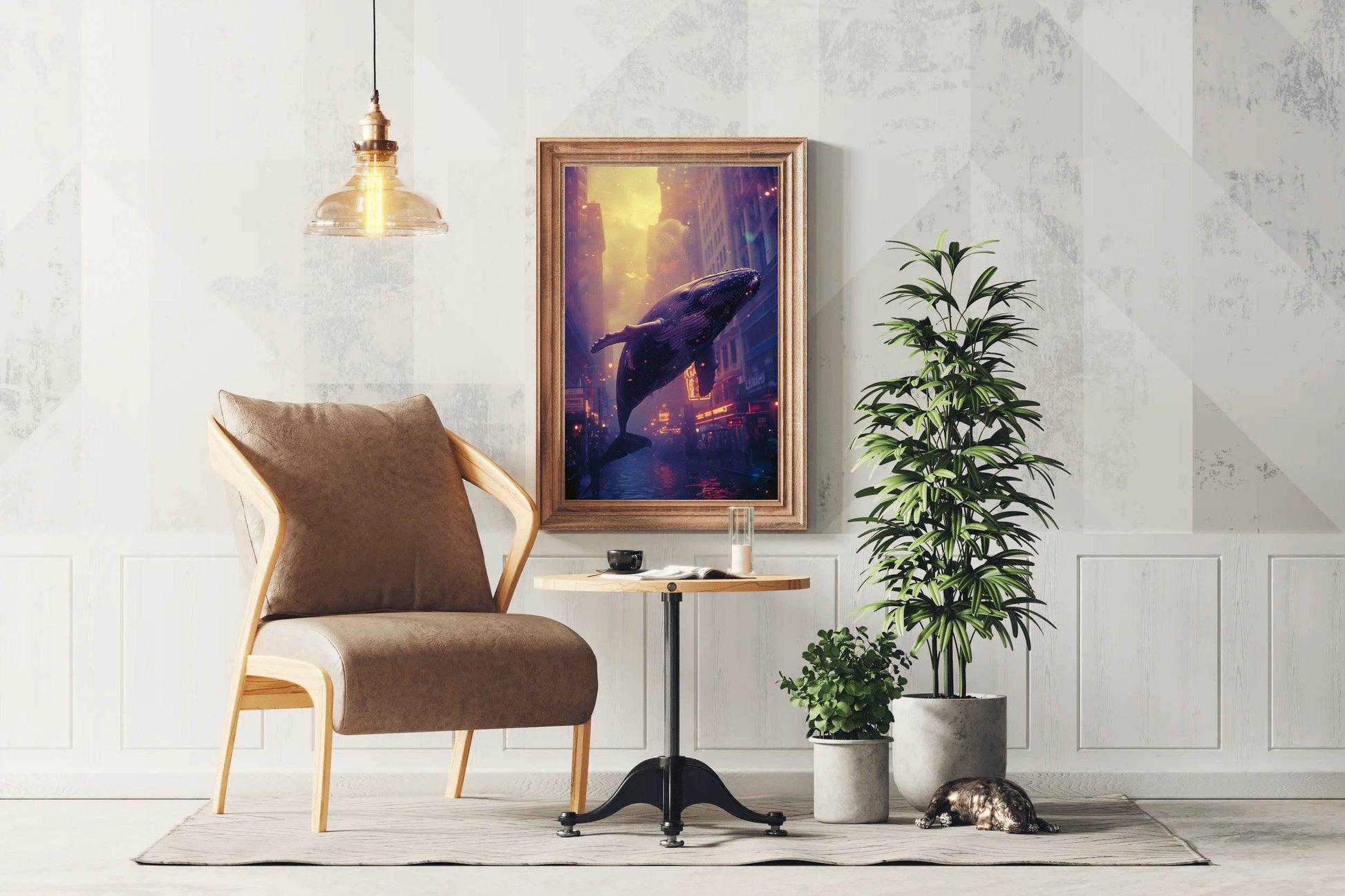 Whale in the Sky Animal Wall Art - beink online art store