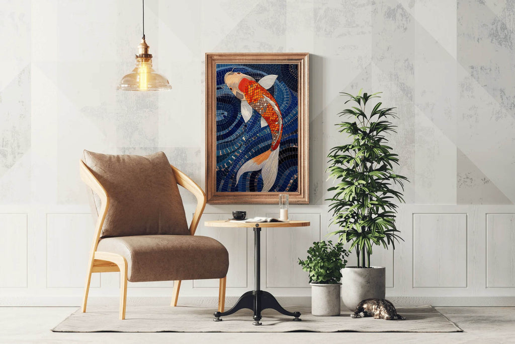 Koi Fish Painting Wall Art - beink online art store