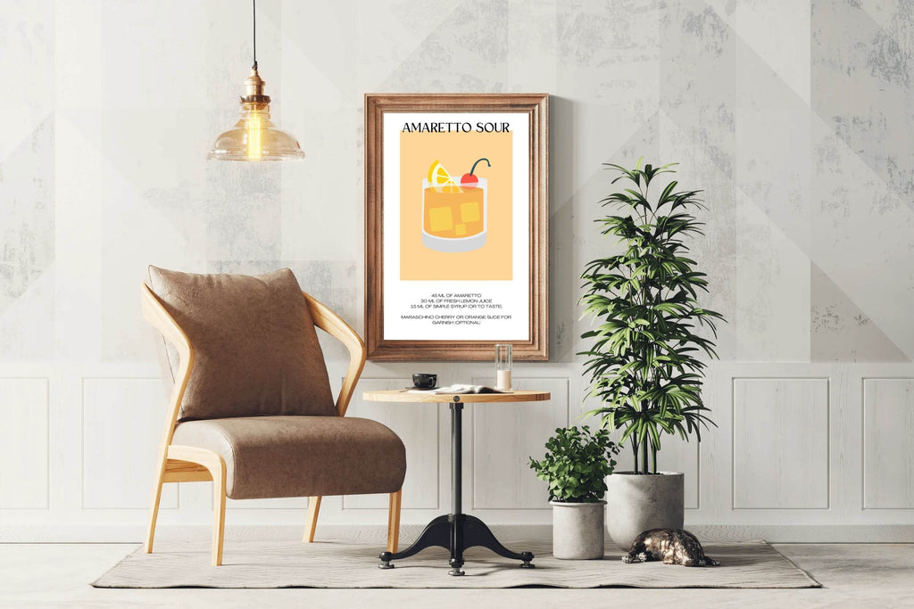 Whiskey Amaretto Sour Wall Art - beink online art store