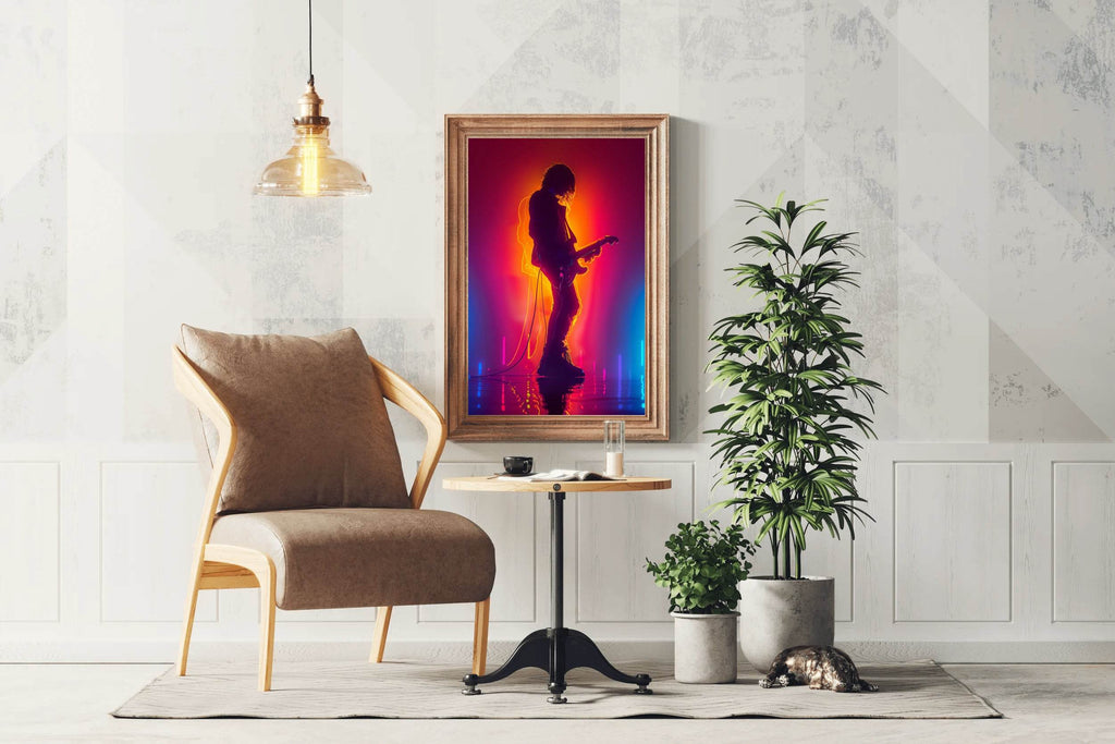 Guitarist In Concert Wall Art - beink online art store