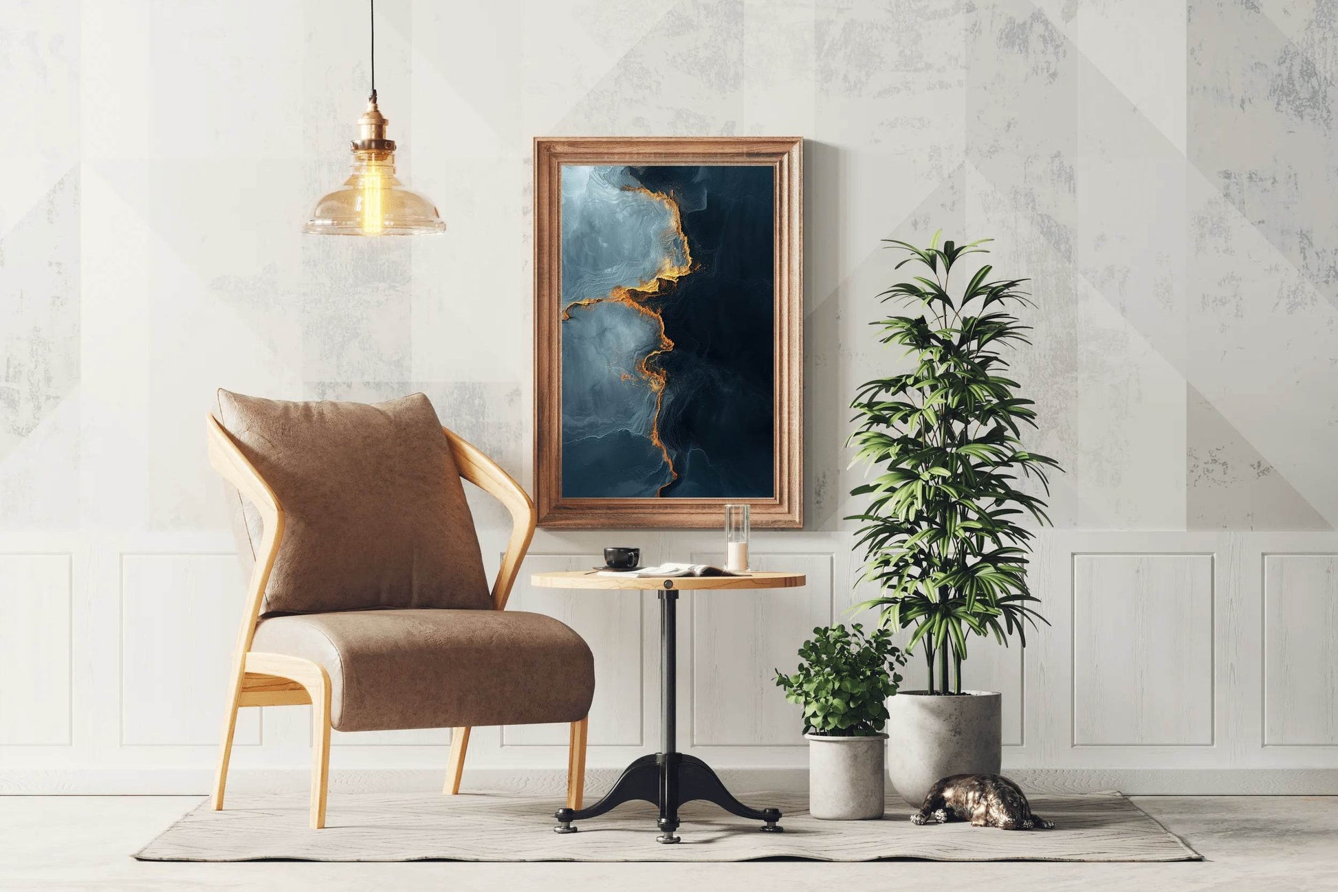 Black And Gold With Color Wall Art - beink online art store