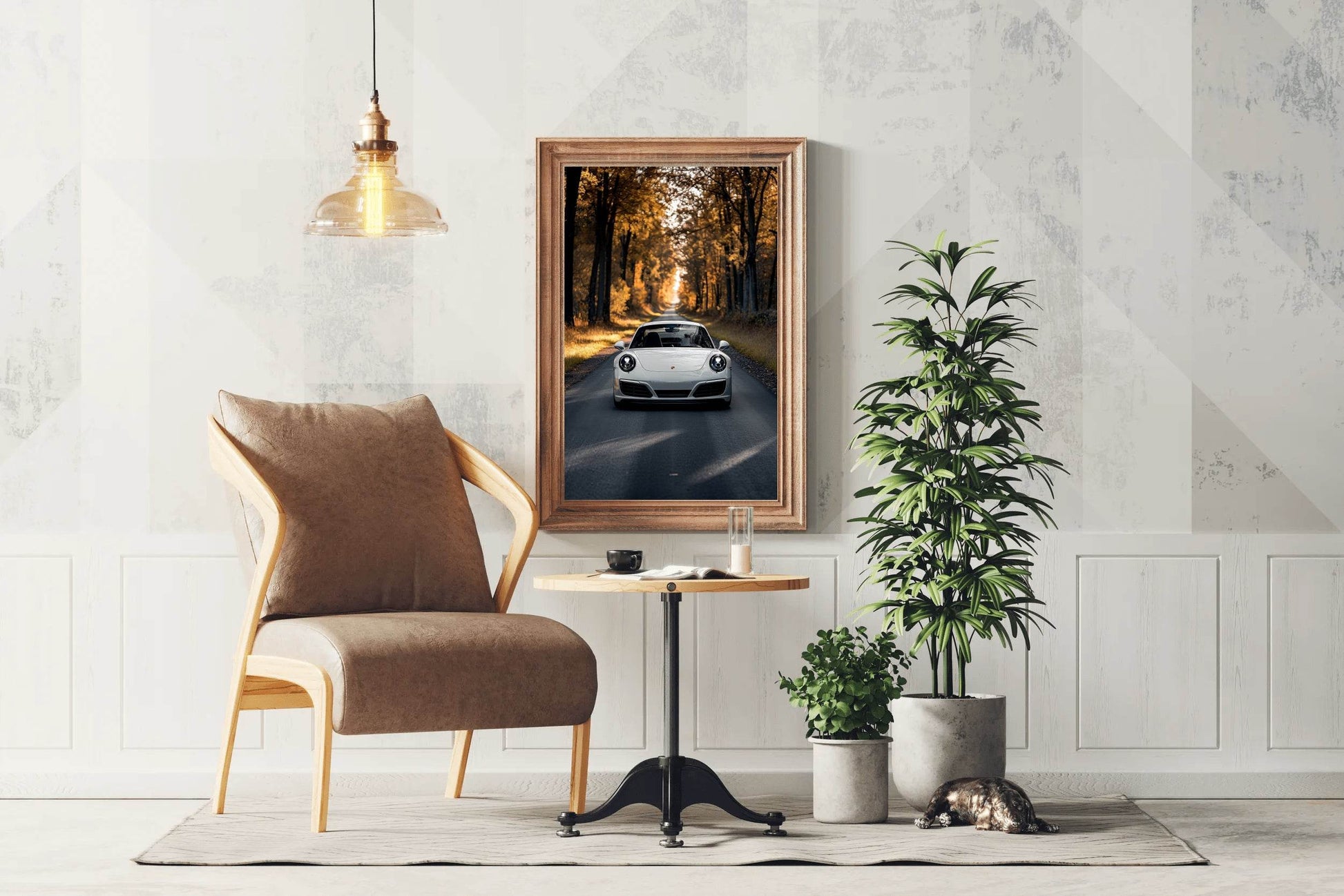 Porsche Carrera White Wall Art - beink online art store