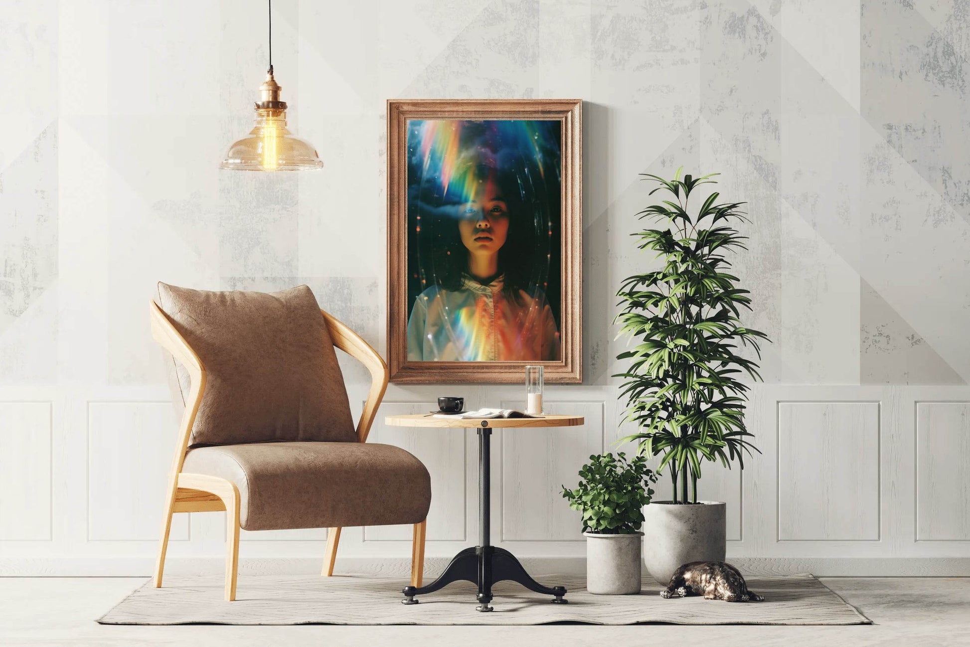 Colored Halos in The Mirror Wall Art - beink online art store