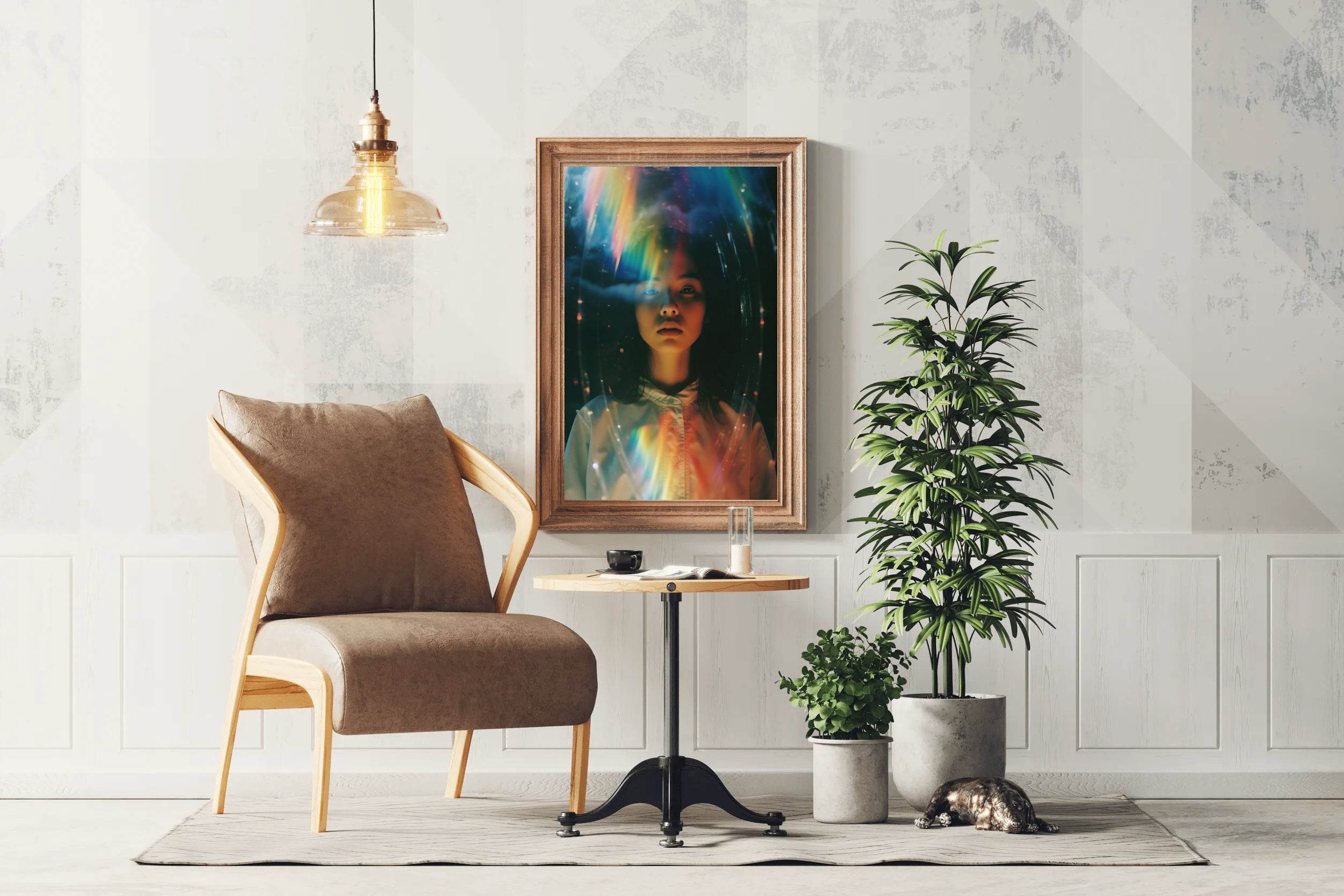 Colored Halos in The Mirror Wall Art - beink online art store