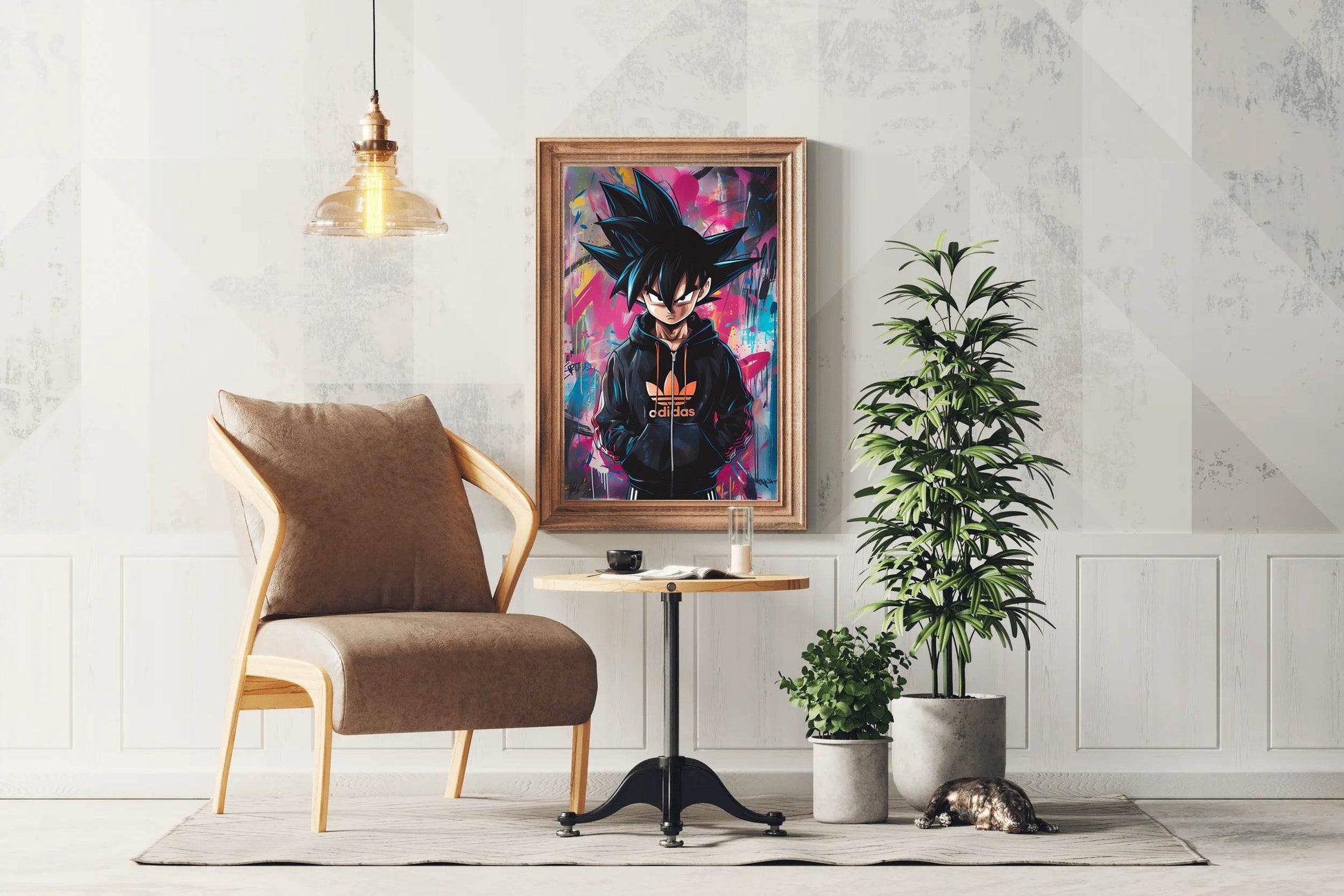 Black Goku Anime Wall Art - beink online art store