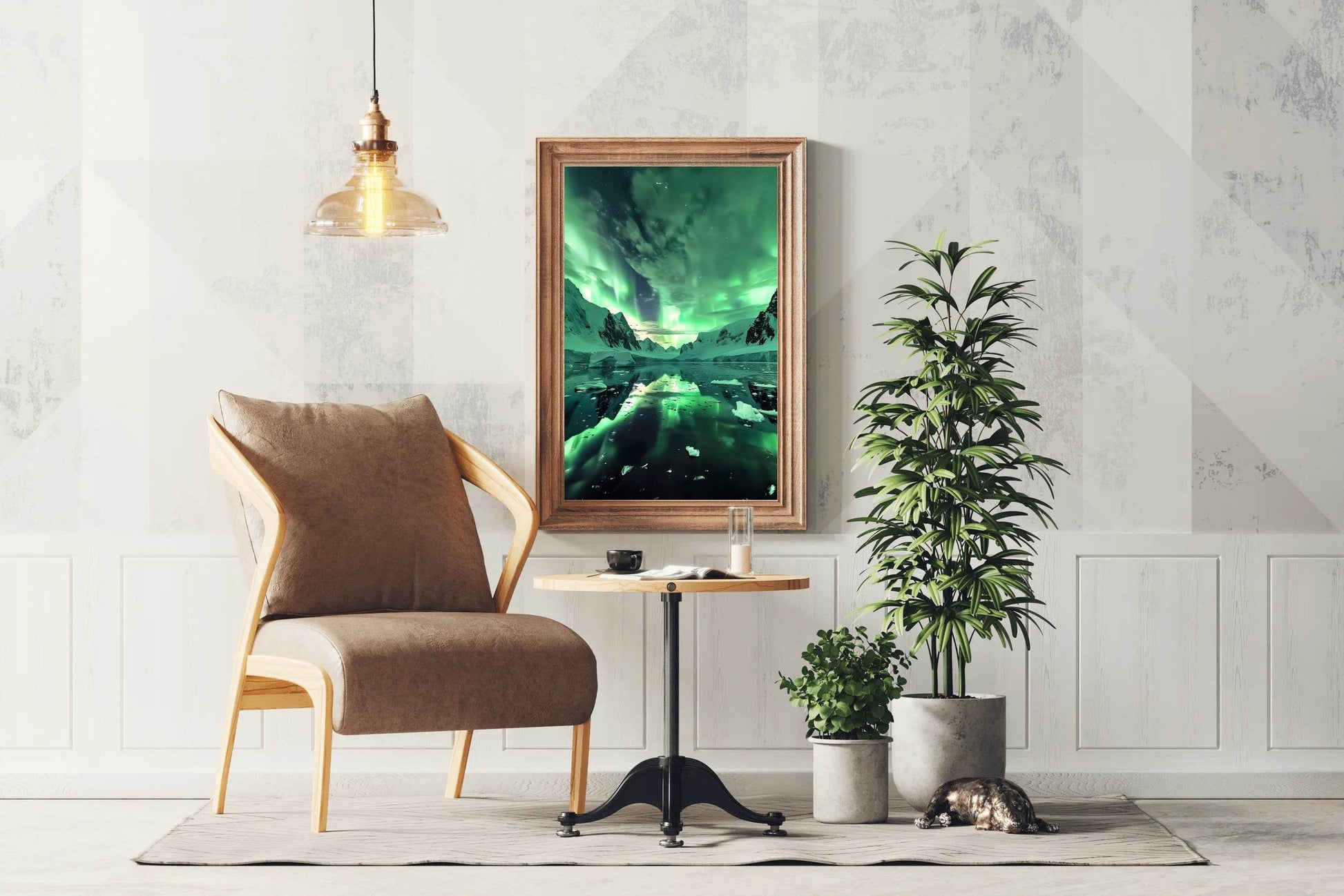Emerald Aurora Over Antarctica Wall Art - beink online art store