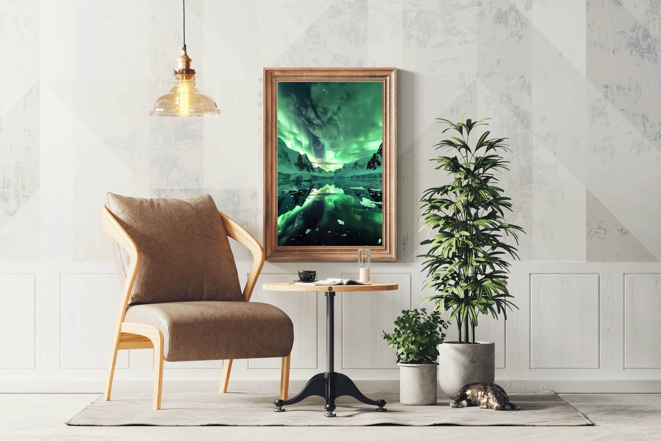 Emerald Aurora Over Antarctica Wall Art - beink online art store