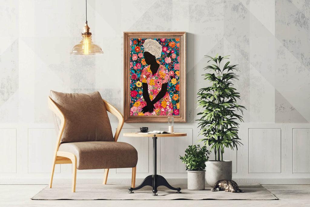 Lady of flower Wall Art - beink online art store