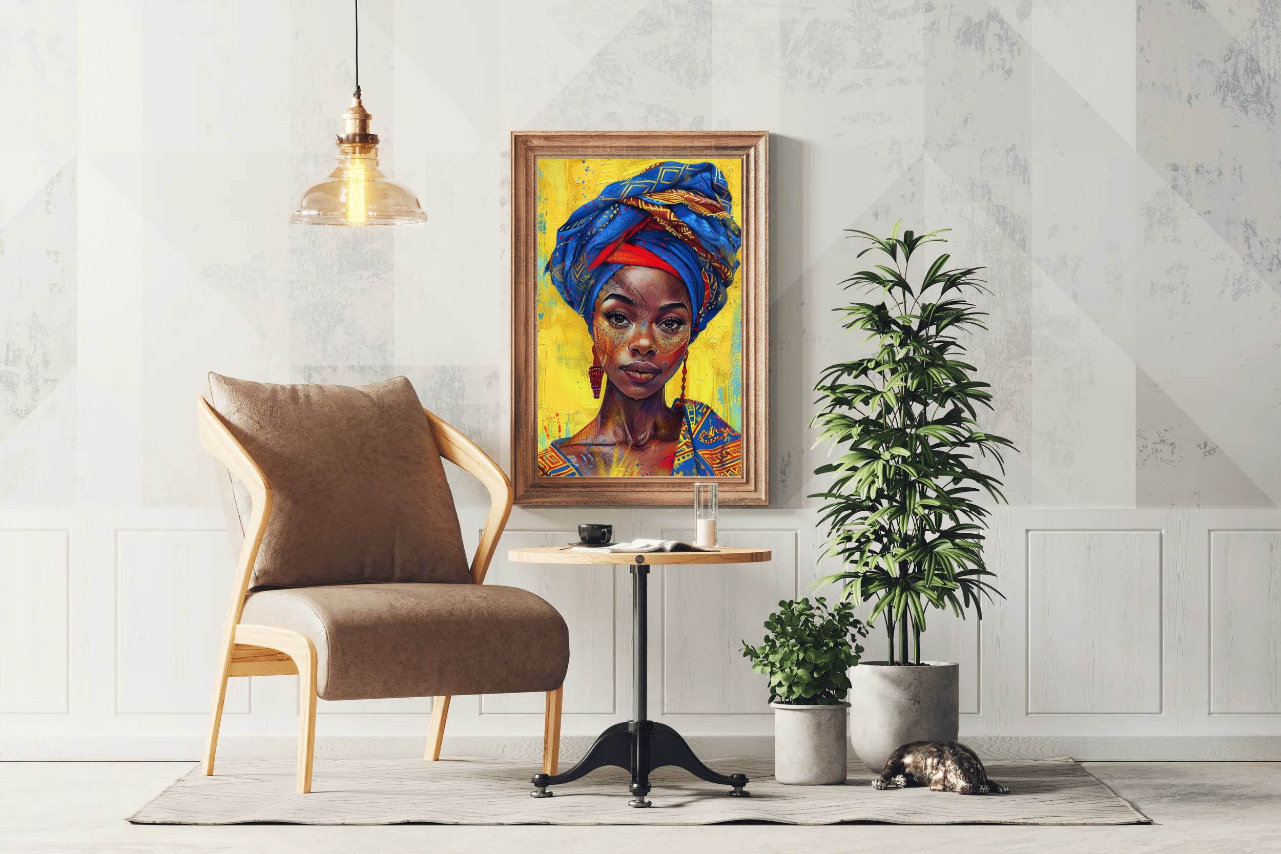 Vibrant Head Wrap Wall Art - beink online art store