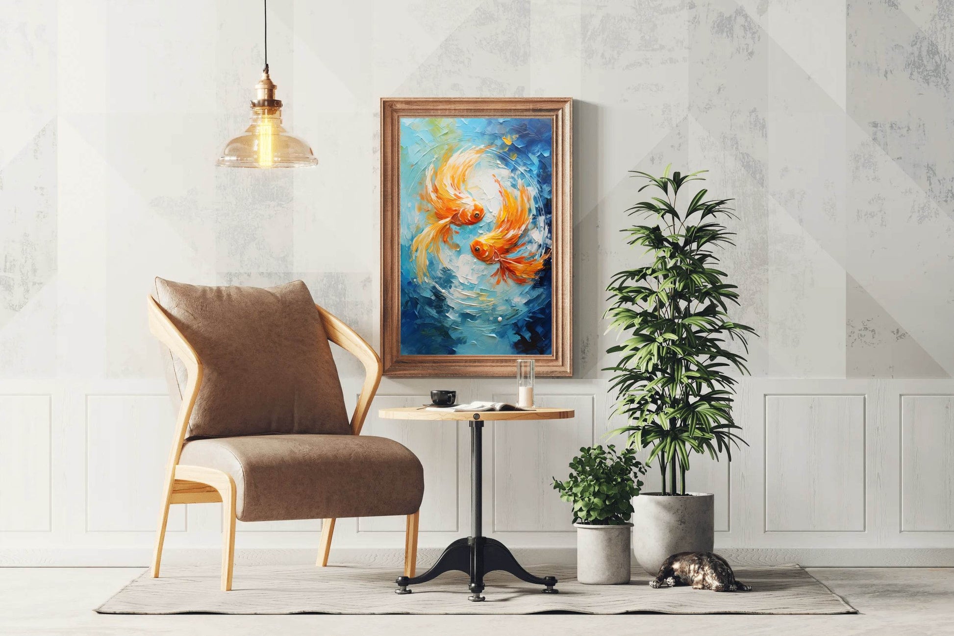 Goldfish Swimming Painting - beink online art store
