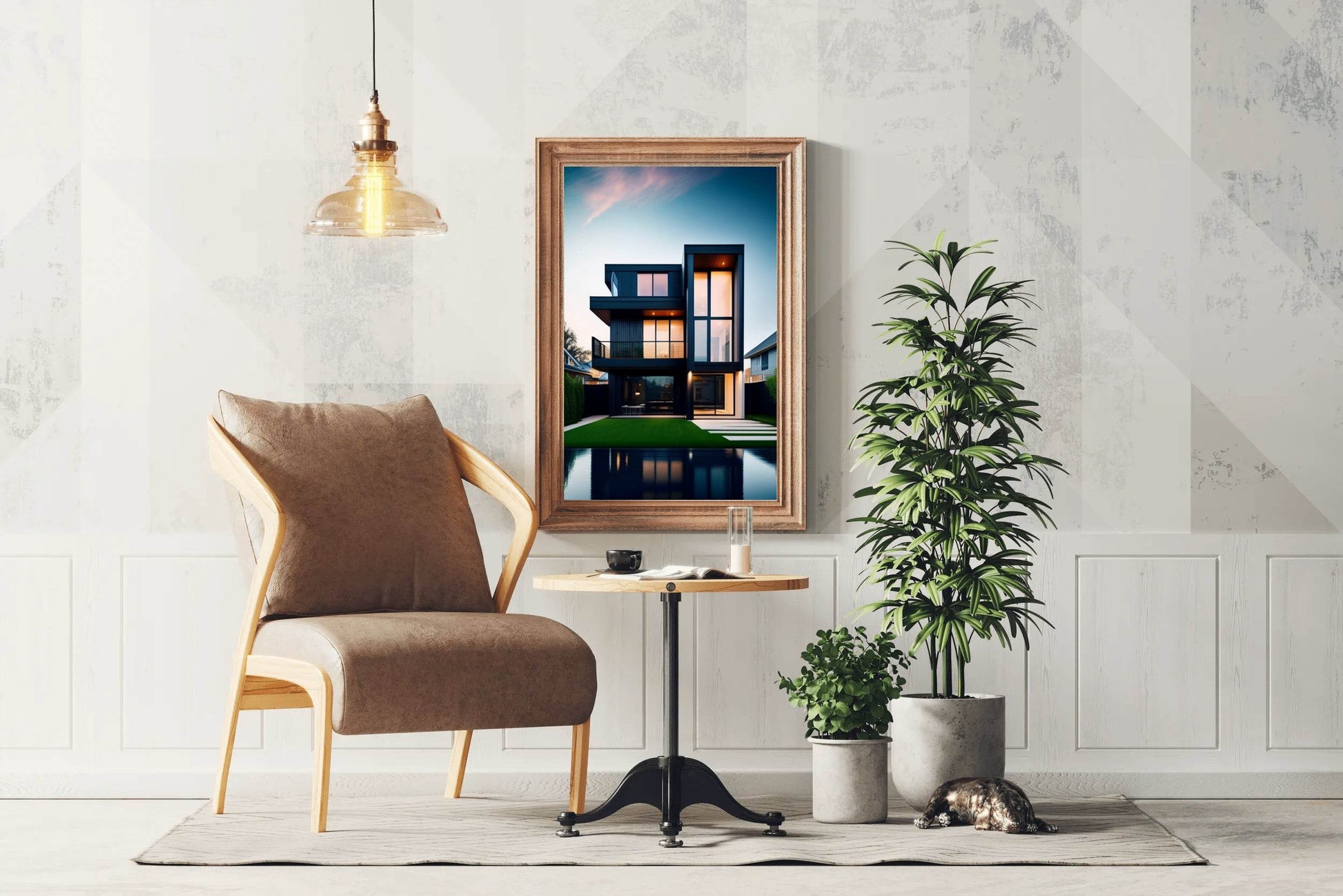 Brutalist Villa Architecture Wall Art - beink online art store
