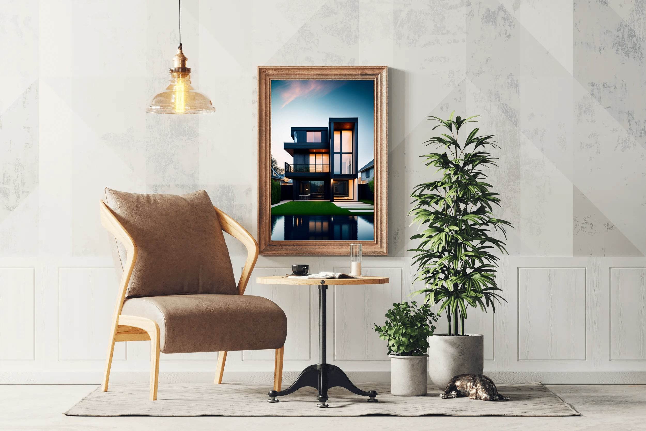 Brutalist Villa Architecture Wall Art - beink online art store