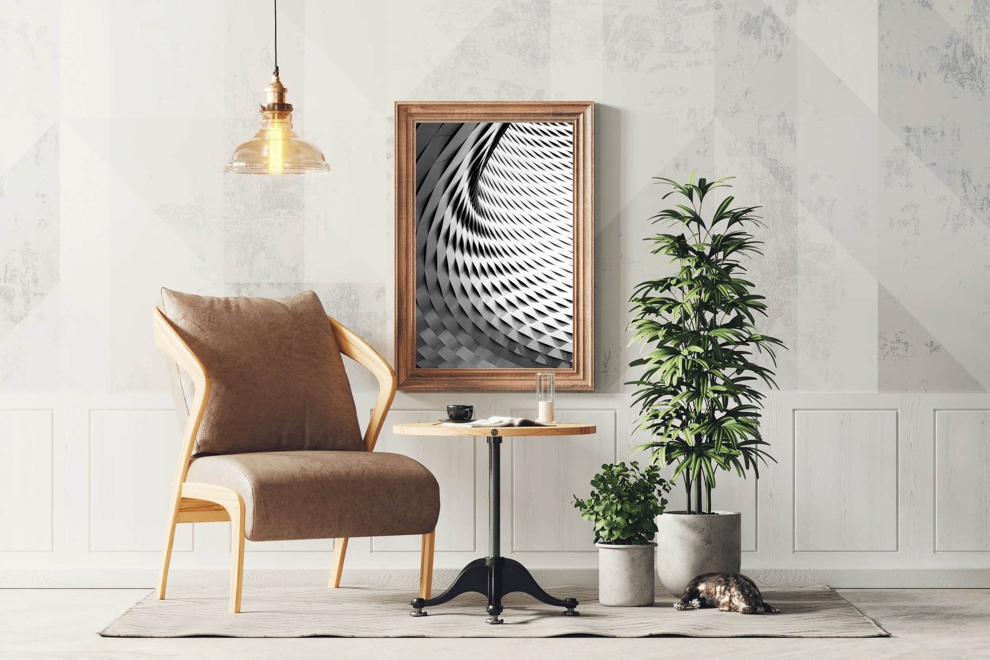 White Architecture Abstract Wall Art - beink online art store