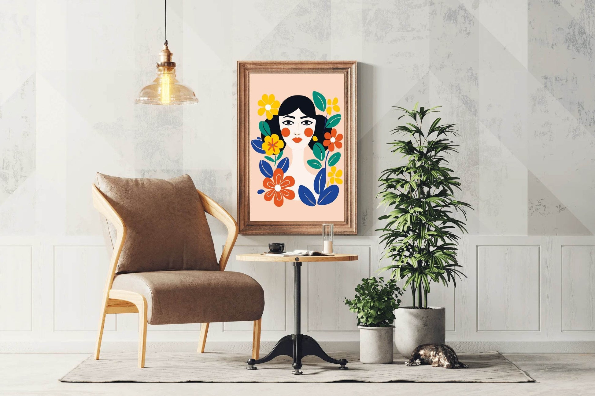 Flower Girl Wall Art - beink online art store