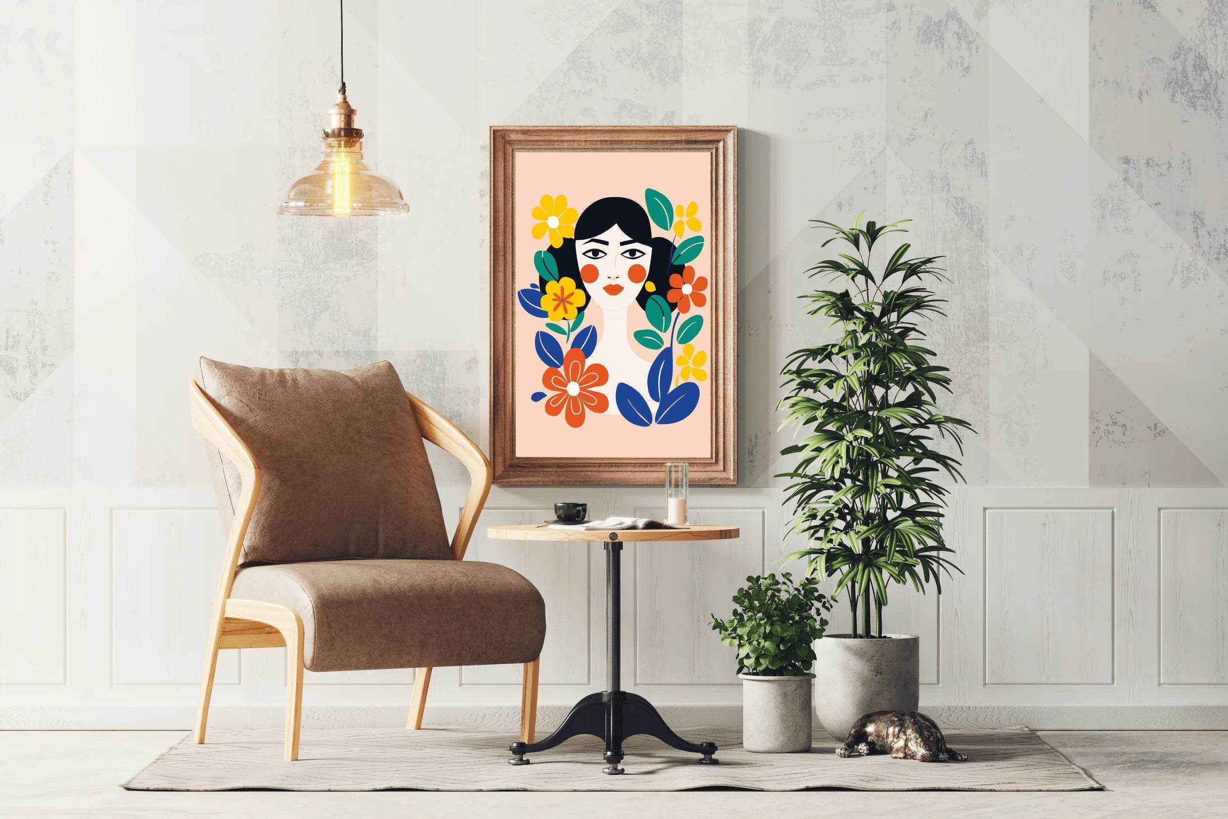 Flower Girl Wall Art - beink online art store