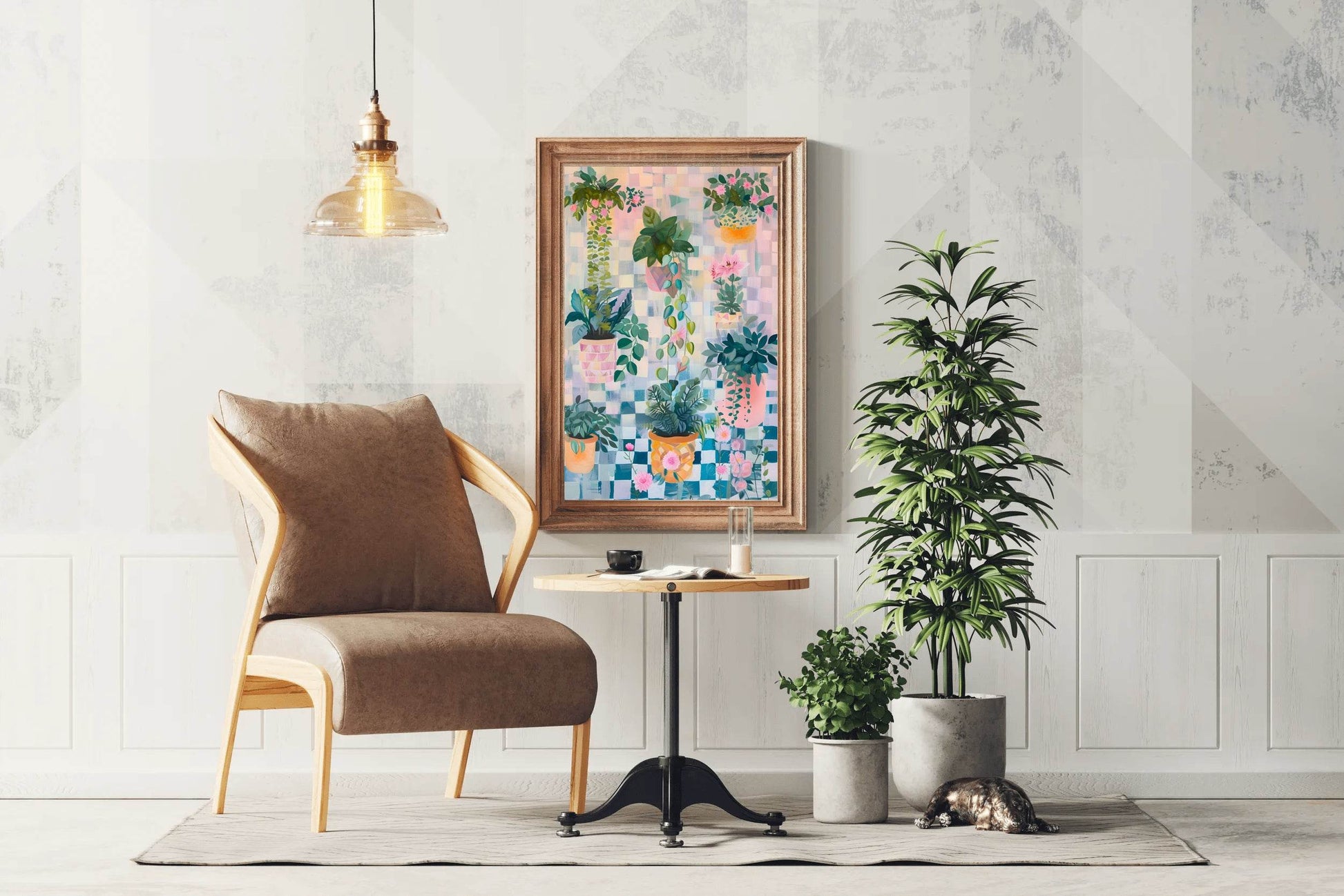 Colorful Potted Plants Digital Painting Art - beink online art store