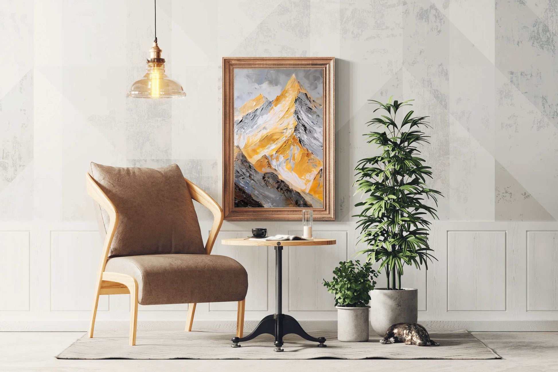 Oil Painting Of The Alps Wall Art - beink online art store