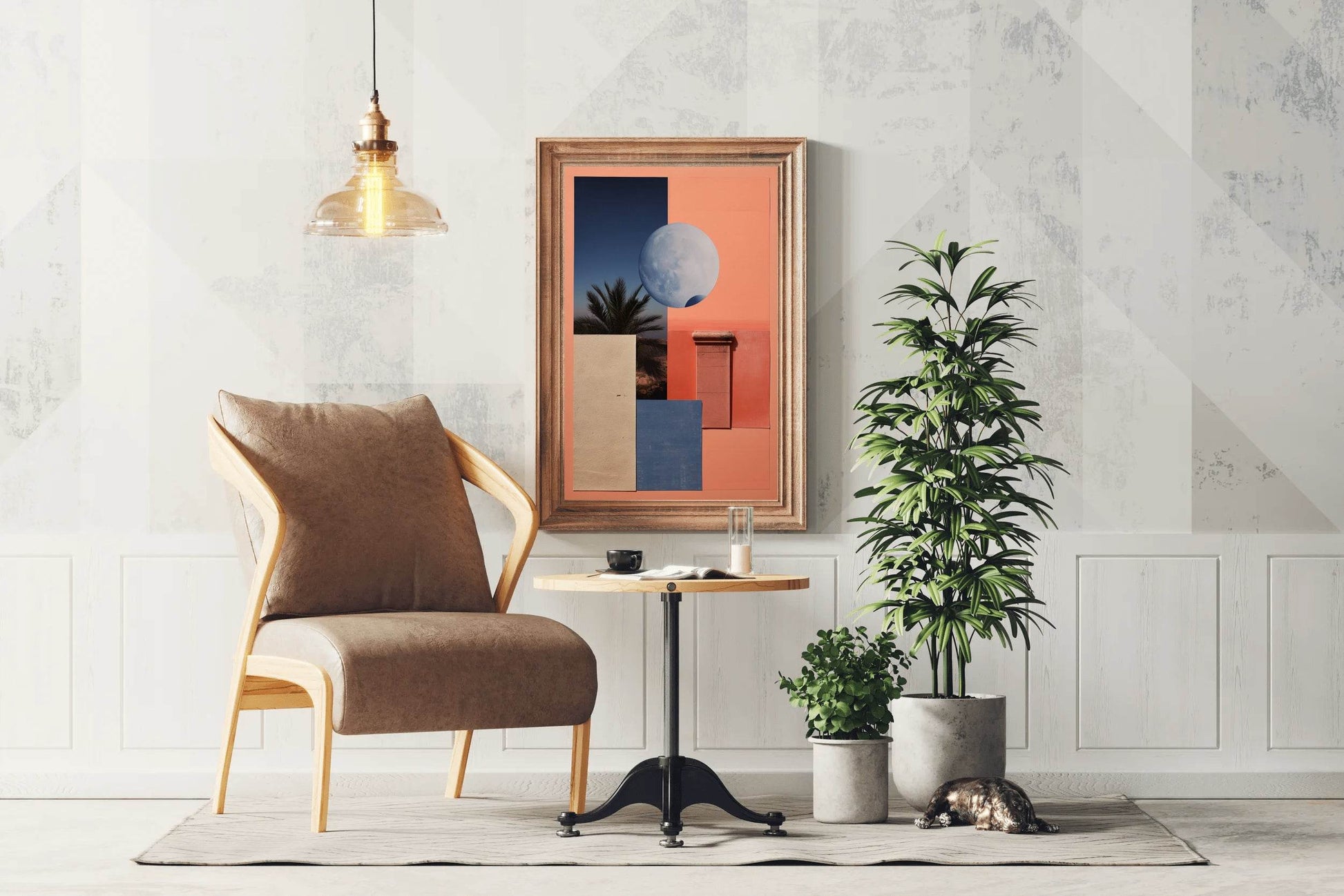 Creative 3D Moon Abstract Wall Art - beink online art store