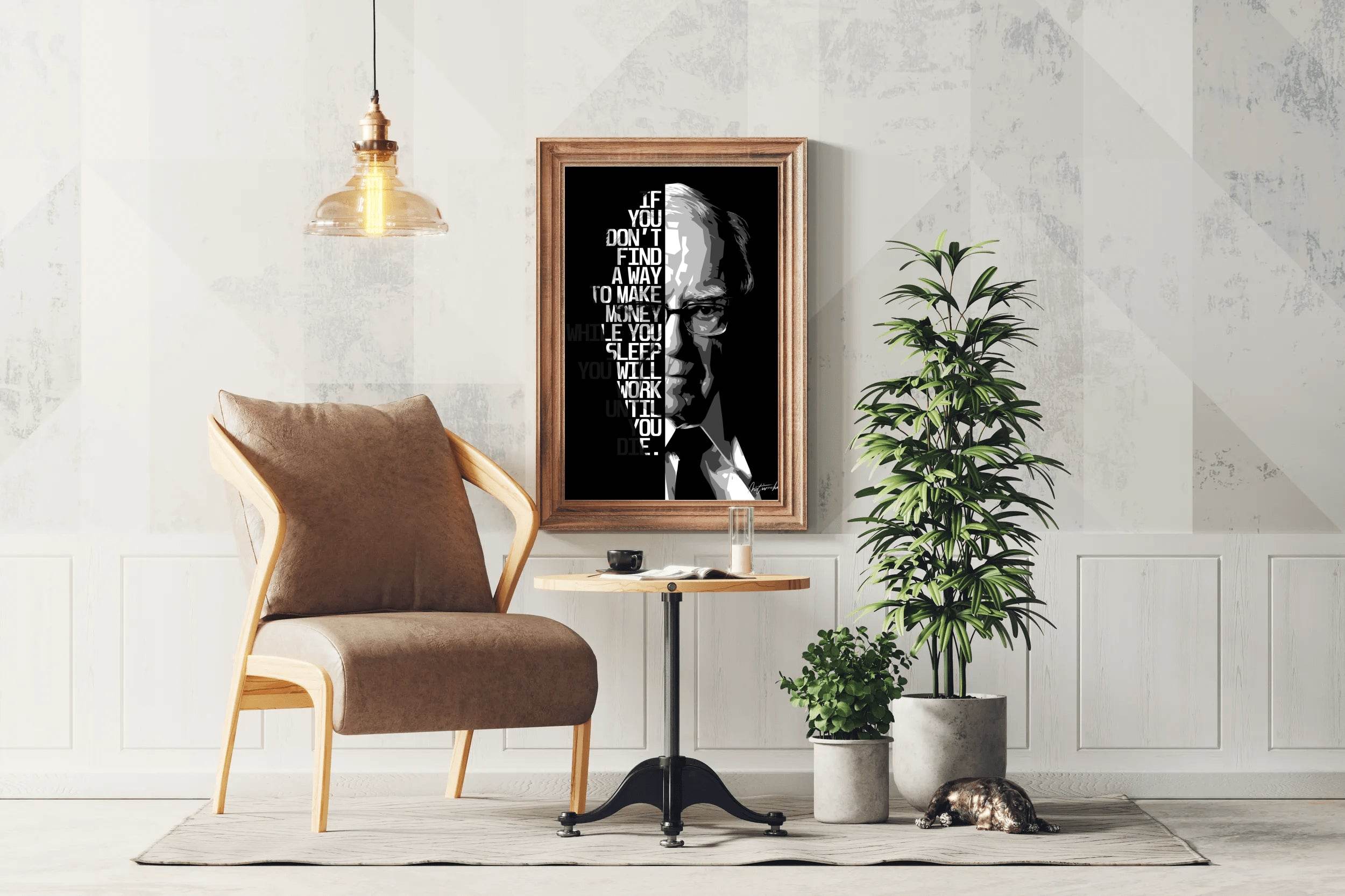 Warren Buffett Motivational Quote Wall Art - beink online art store