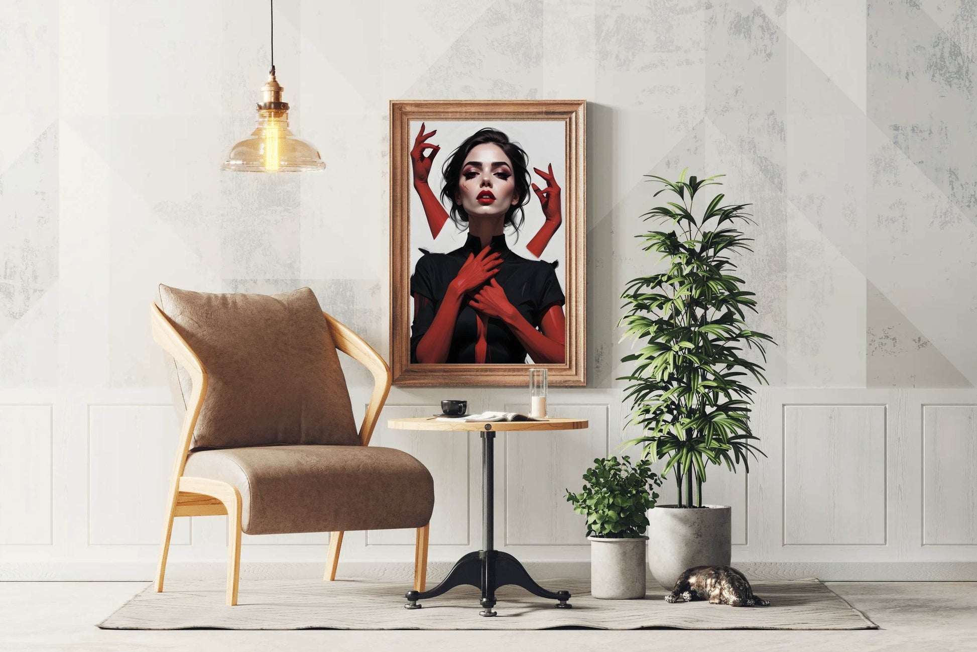 Lady with Vampire Theme Wall Art - beink online art store