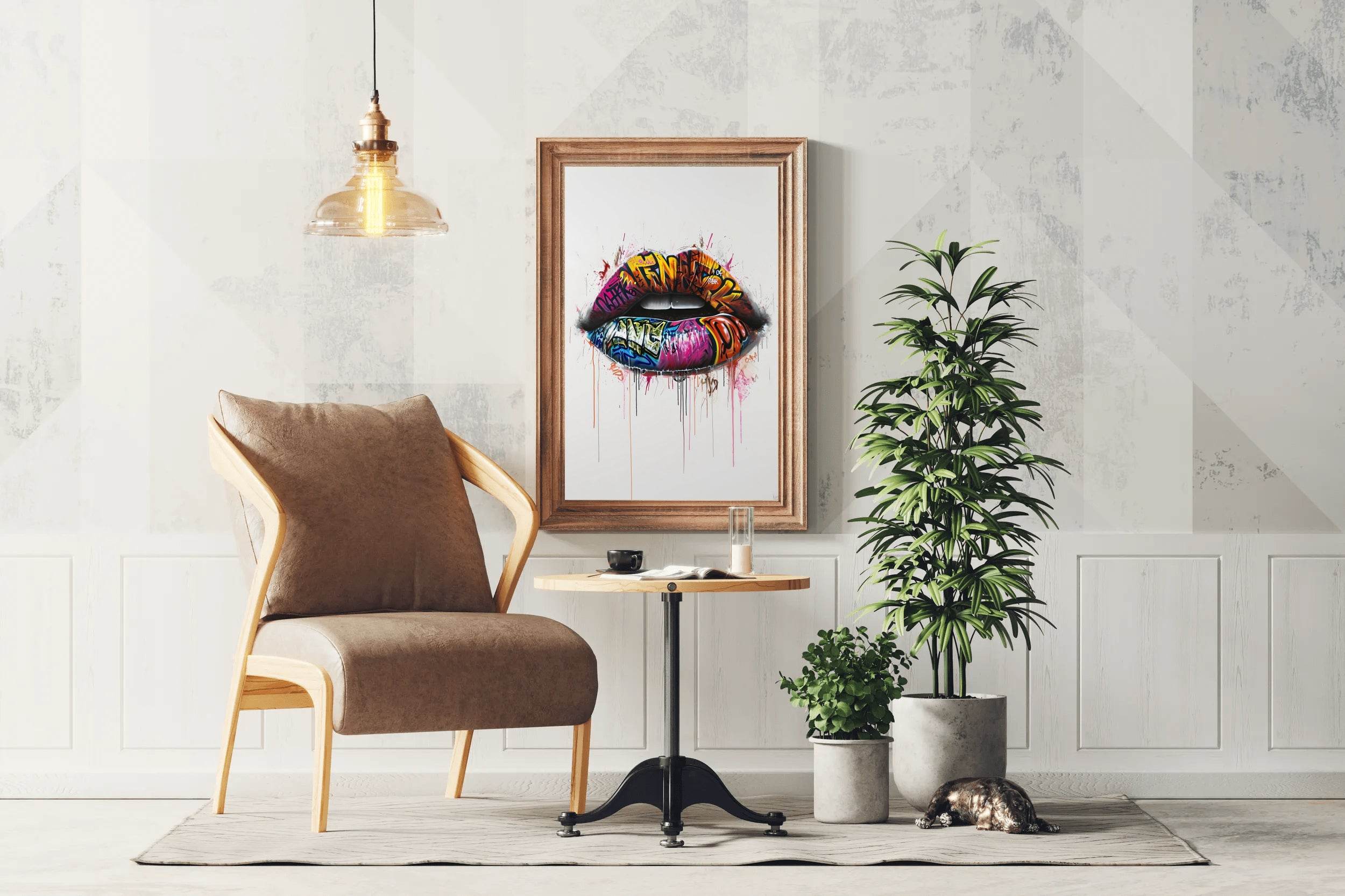 Graffiti on Lips Wall Art - beink online art store