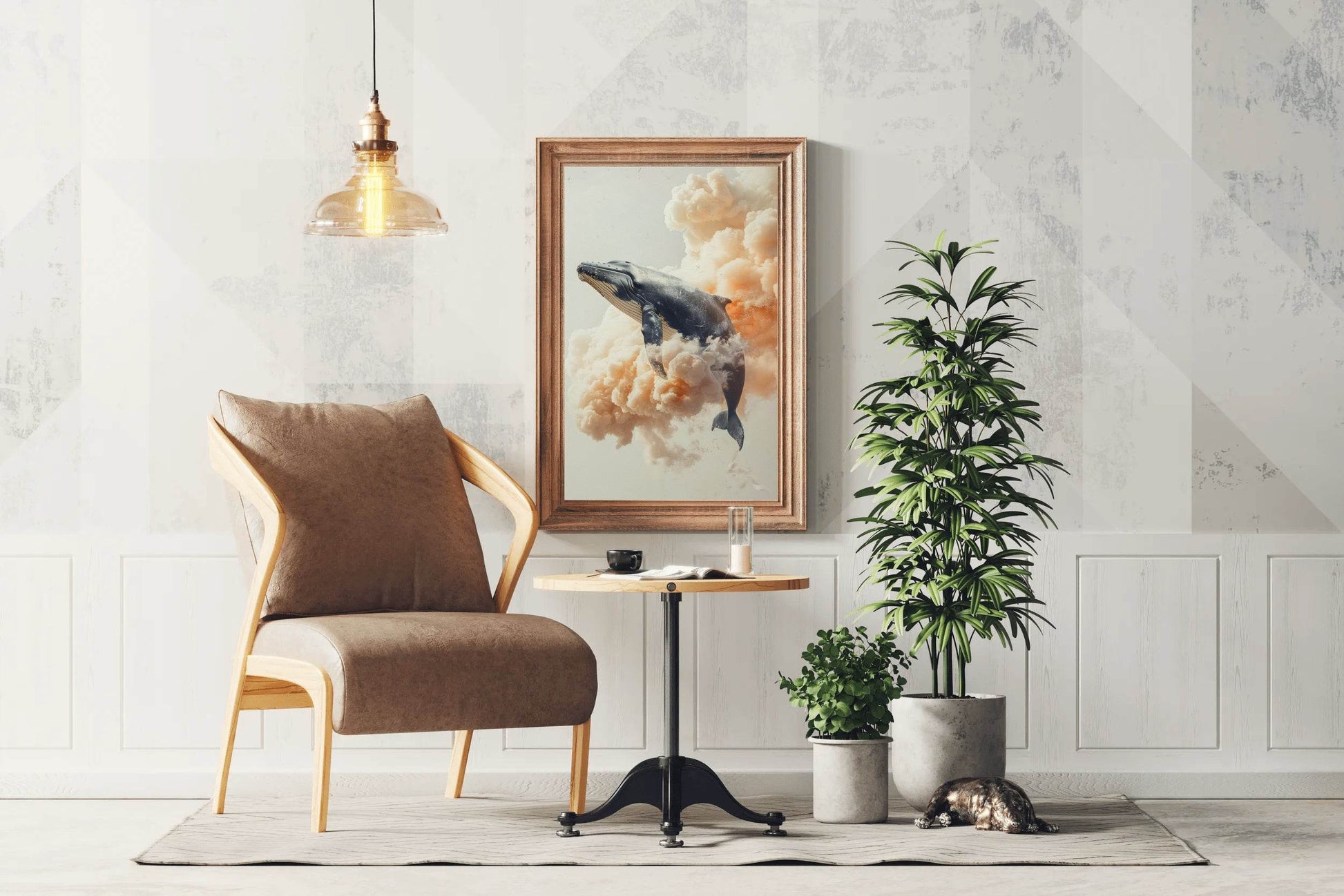 Fantasy Whale in the Sky Animal Wall Art - beink online art store