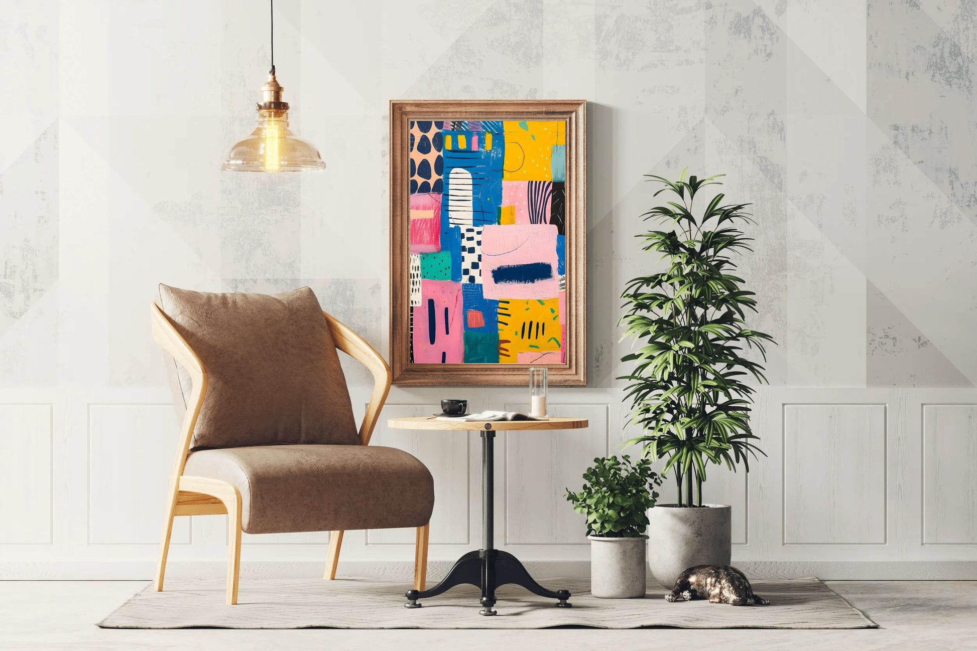 Colorful Abstract Paint Patches Digital Art - beink online art store