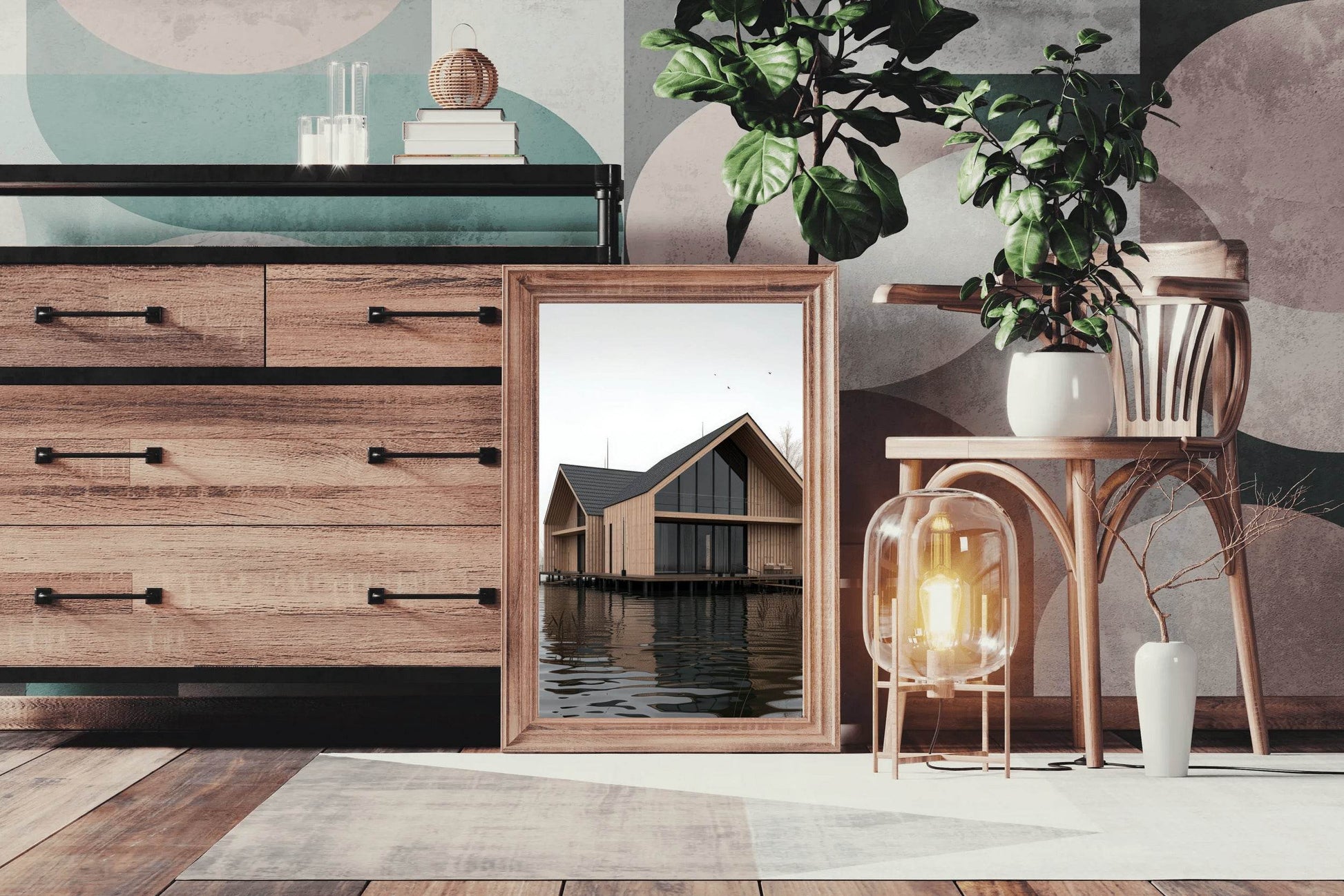 House On Lake Wall Art - beink online art store