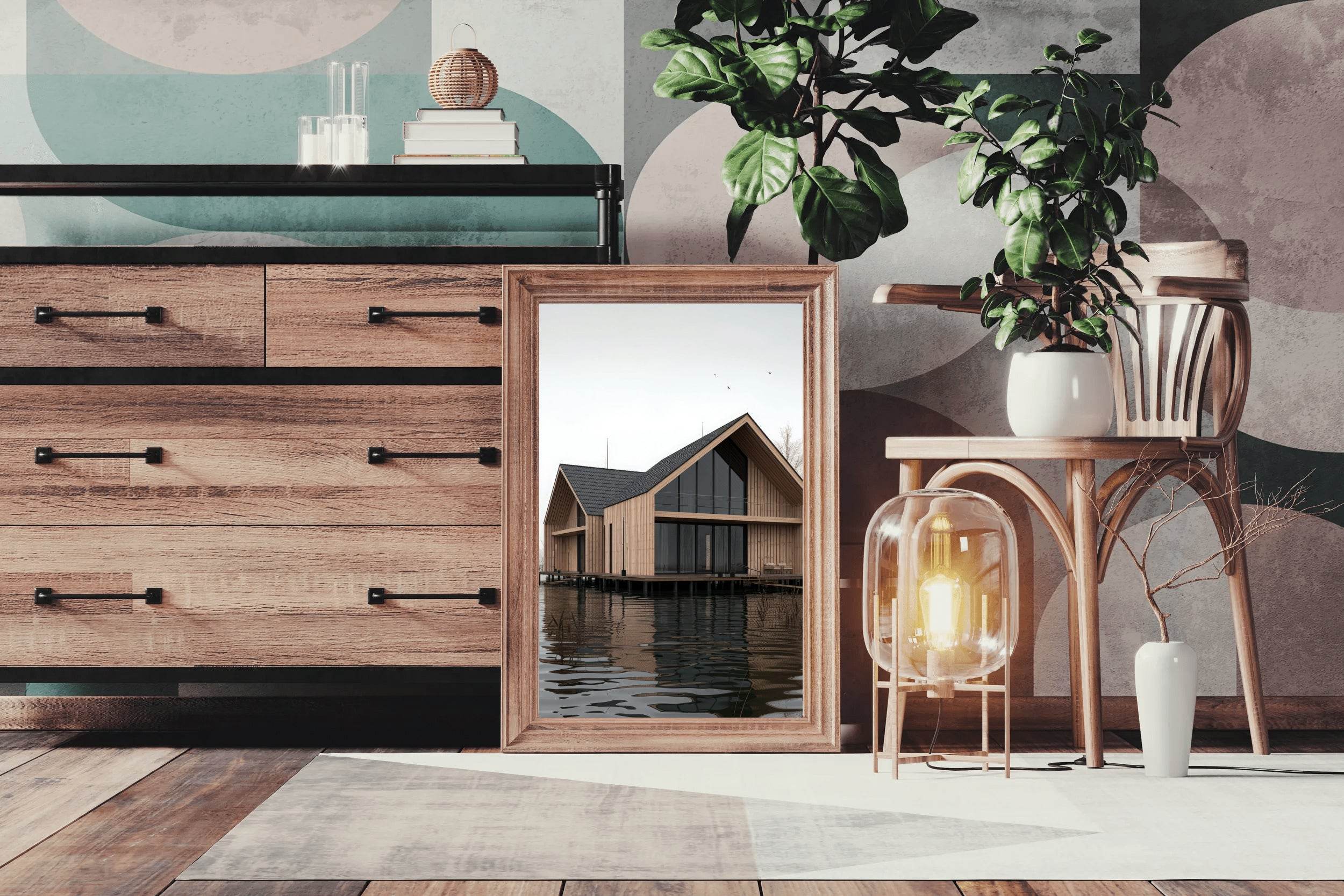 House On Lake Wall Art - beink online art store