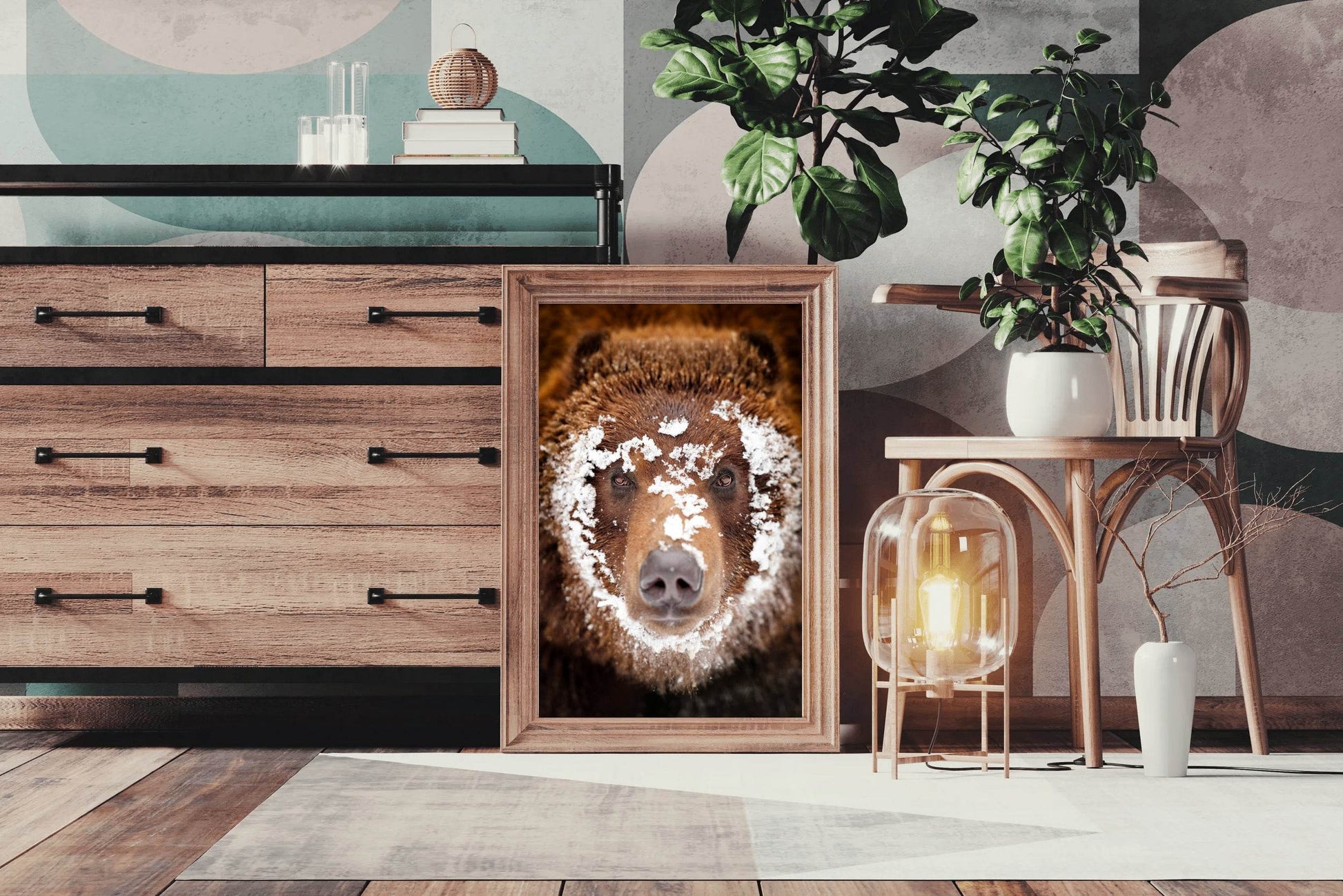 Grizzly Bear Animal Wall Art - beink online art store