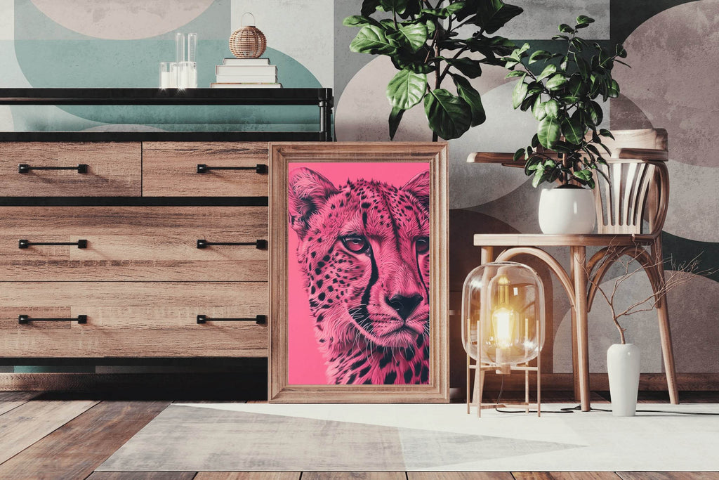 Pink Leopard Background Wall Art - beink online art store