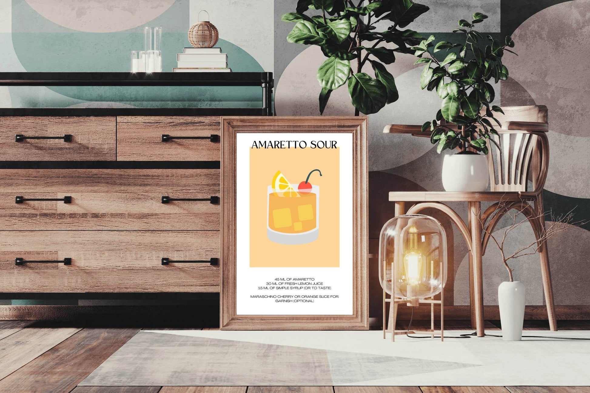 Whiskey Amaretto Sour Wall Art - beink online art store