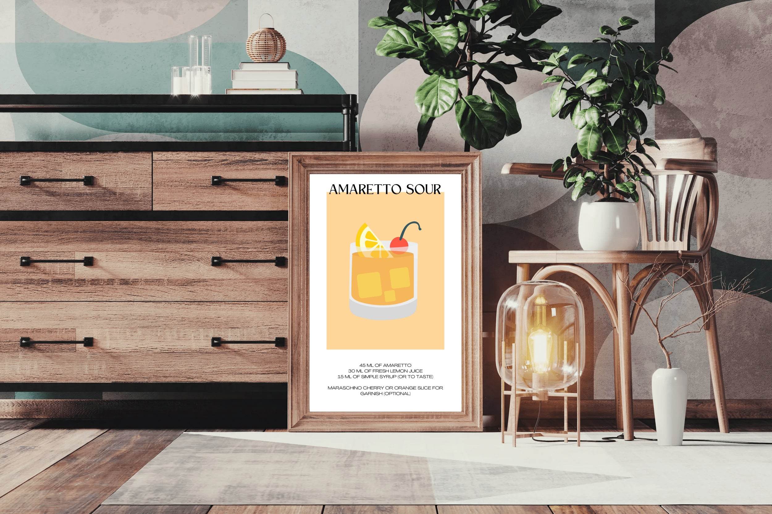 Whiskey Amaretto Sour Wall Art - beink online art store