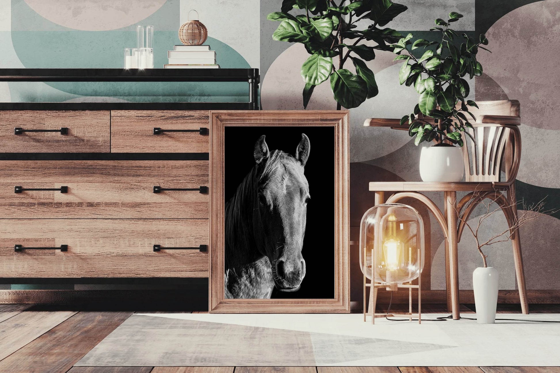 American Quarter Horse Black & White Wall Art - beink online art store