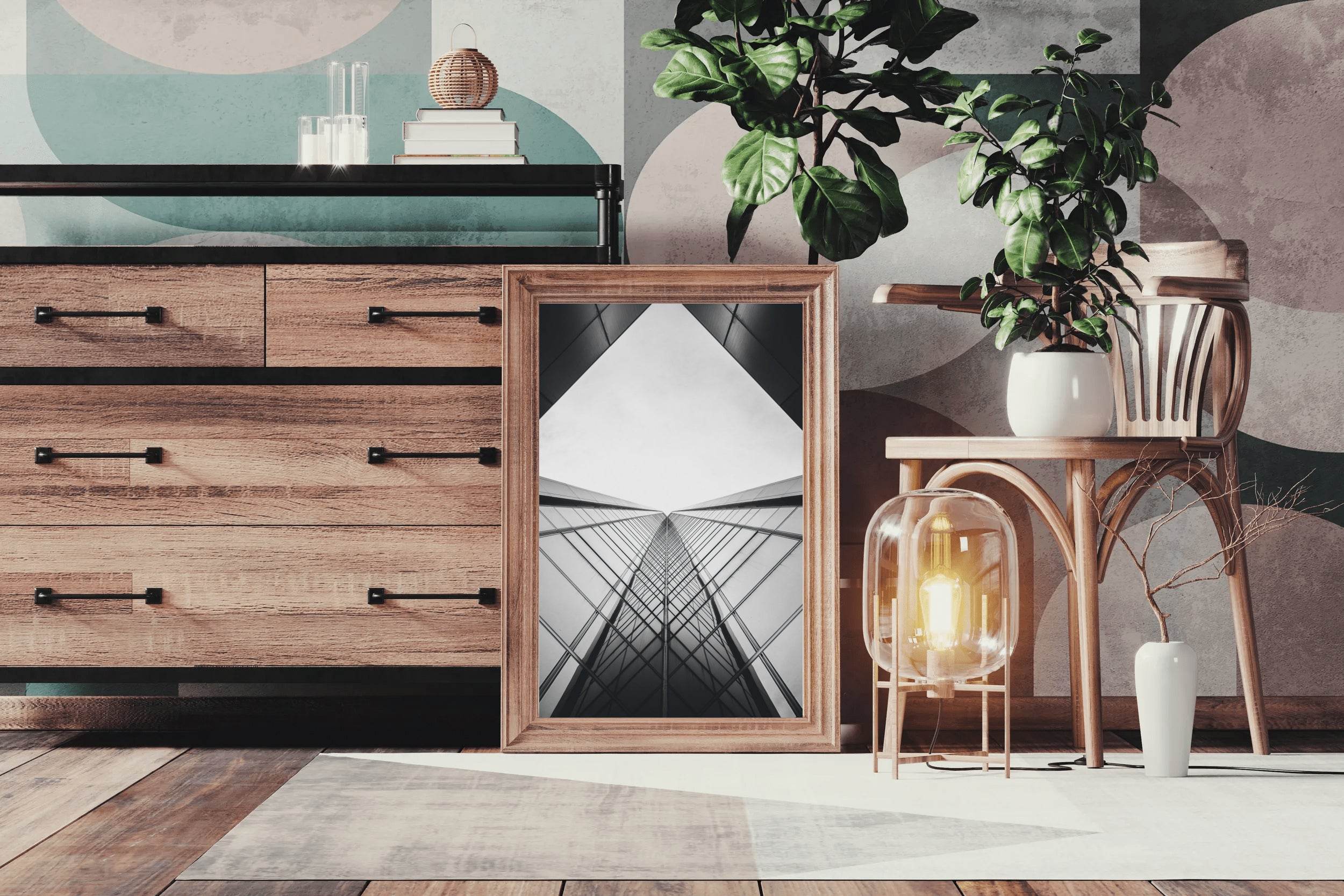 Skyscraper Building Black & White Wall Art - beink online art store